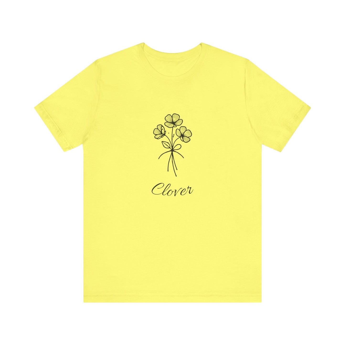 Clover Floral Short Sleeve Tee - Nature Lover Shirt, Casual Wear, Gift for Friends, Cute Tee, Spring Outfit