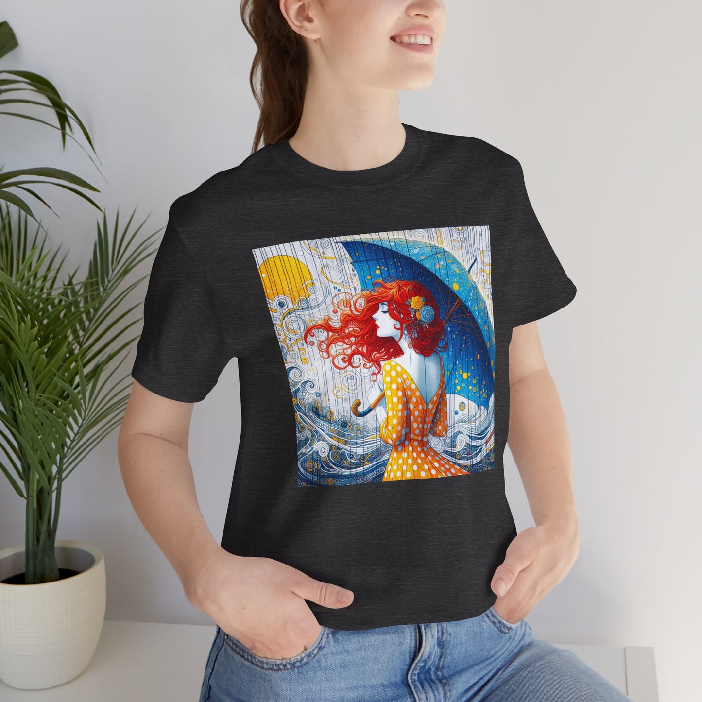 Whimsical Art Tee, Fun Graphic Shirt, Summer Vibes, Beach Day Apparel, Women's T-Shirt, Gift for Art Lovers