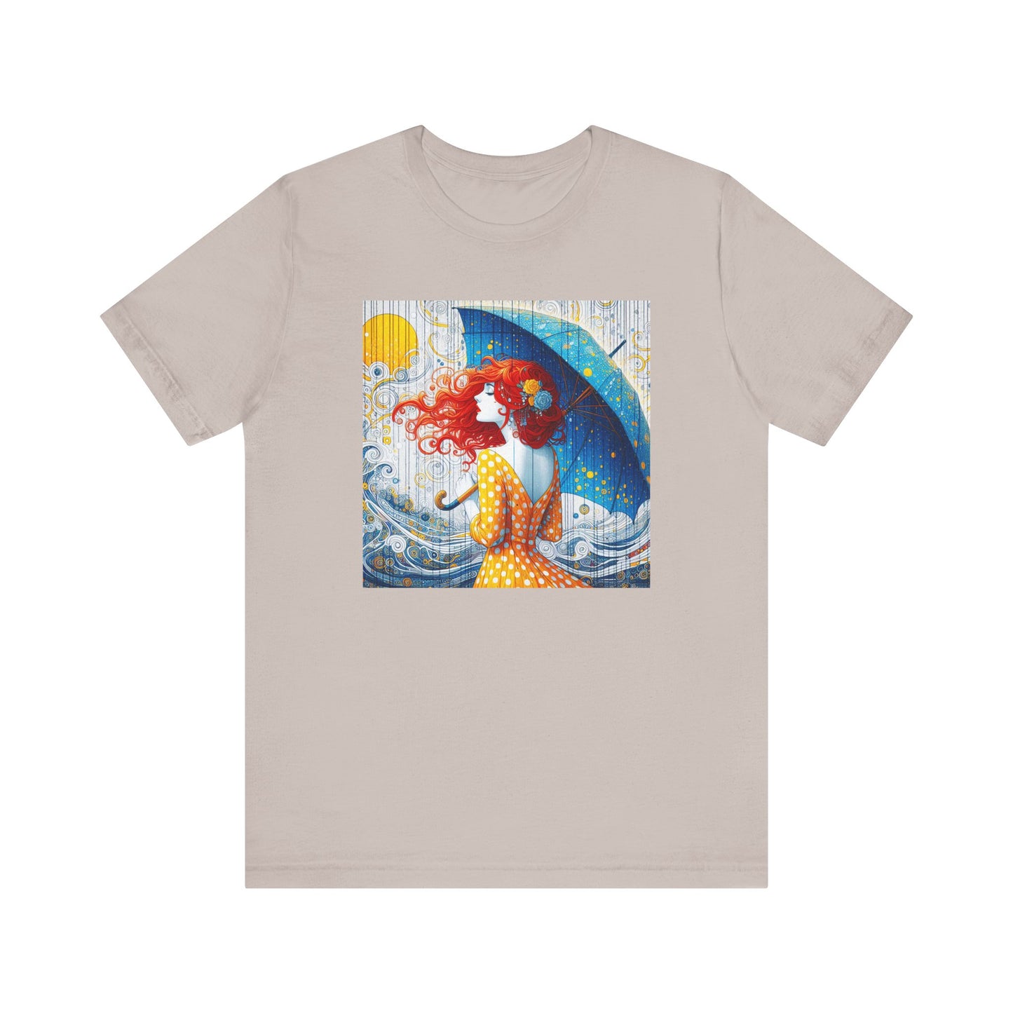 Whimsical Art Tee, Fun Graphic Shirt, Summer Vibes, Beach Day Apparel, Women's T-Shirt, Gift for Art Lovers