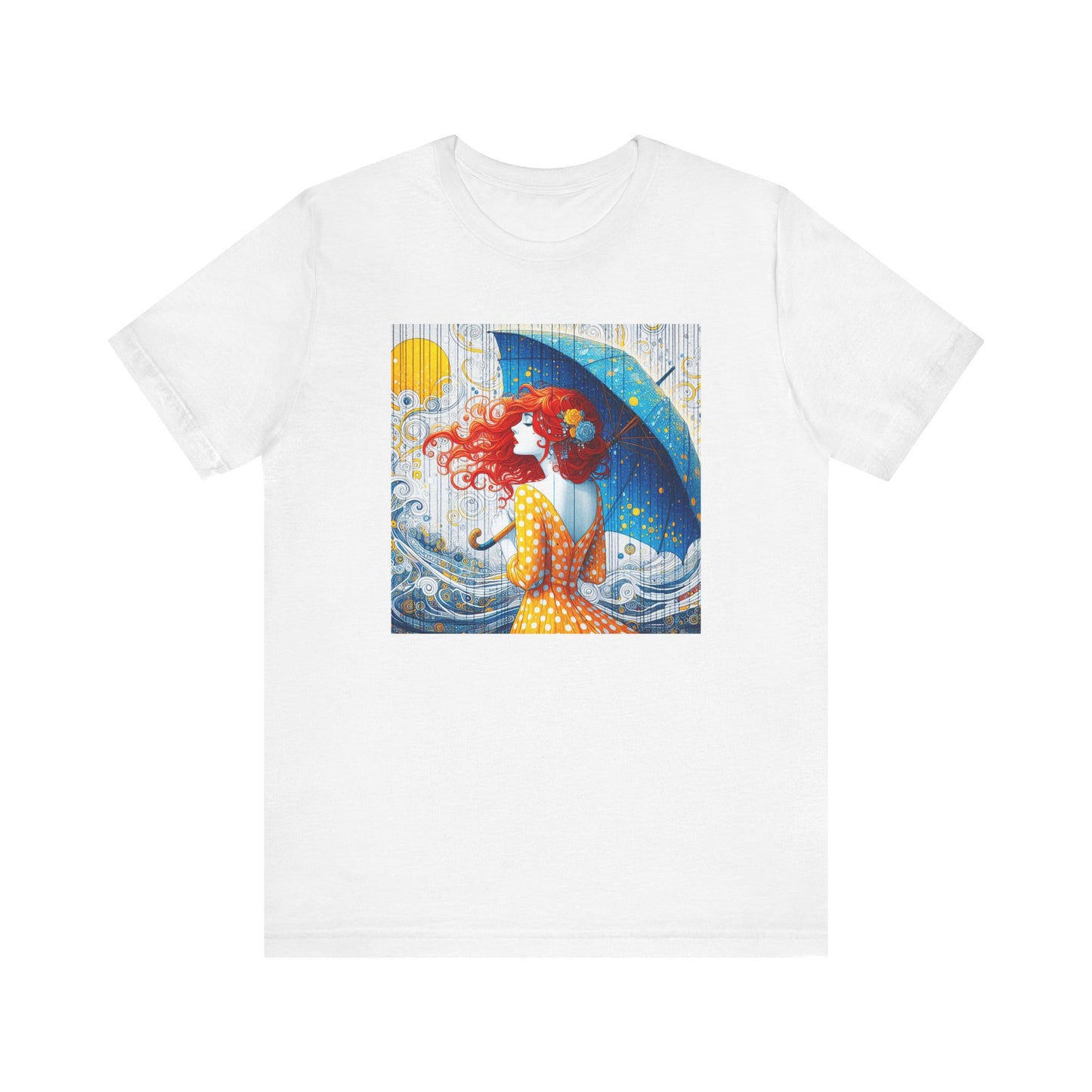 Whimsical Art Tee, Fun Graphic Shirt, Summer Vibes, Beach Day Apparel, Women's T-Shirt, Gift for Art Lovers