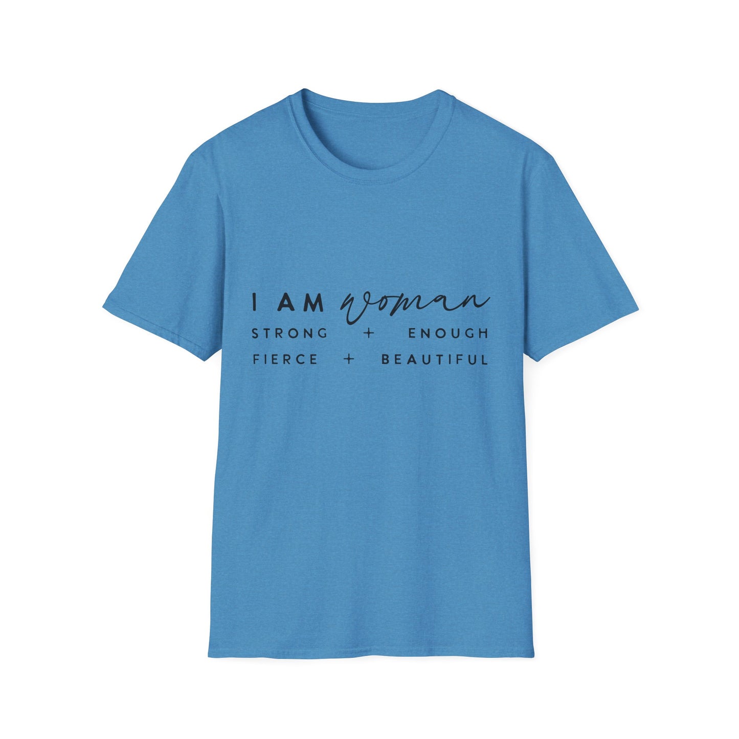 Empowering Woman T-Shirt | I Am Woman Strong + Fierce + Beautiful | Gift for Her, Feminist Apparel, Casual Wear, Motivational Tee