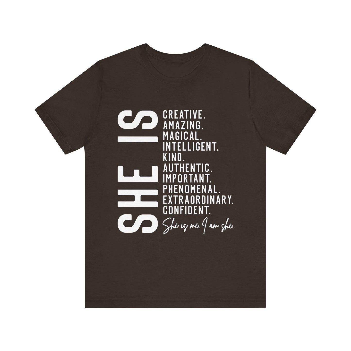 Empowering Women's Statement Tee - She Is Creative and Confident, Inspirational Gift, Motivational Shirt, Everyday Wear, Self-Love Apparel
