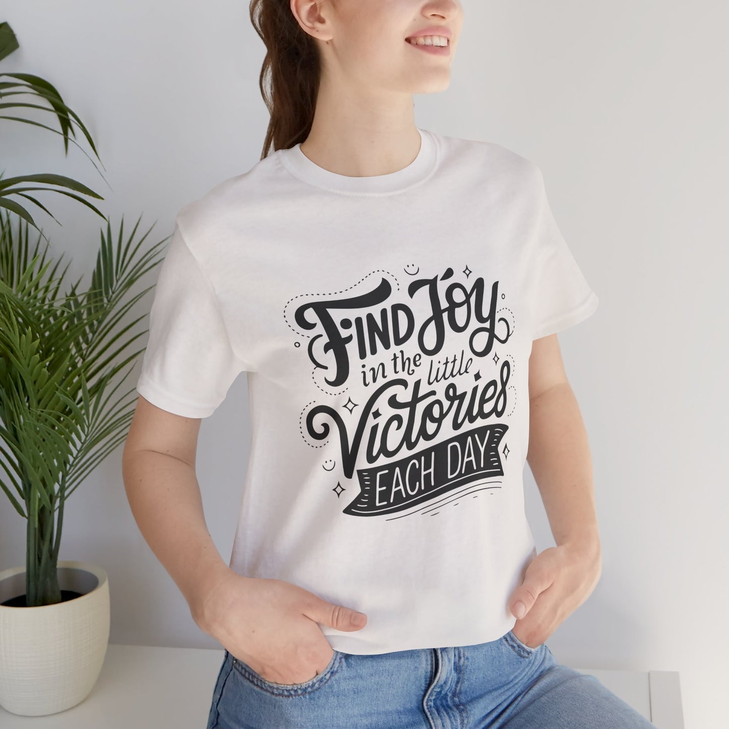 Joyful Victory Tee - Inspirational T-Shirt, Motivational Shirt, Positive Affirmation Top, Gift for Friends, Self-Care Apparel