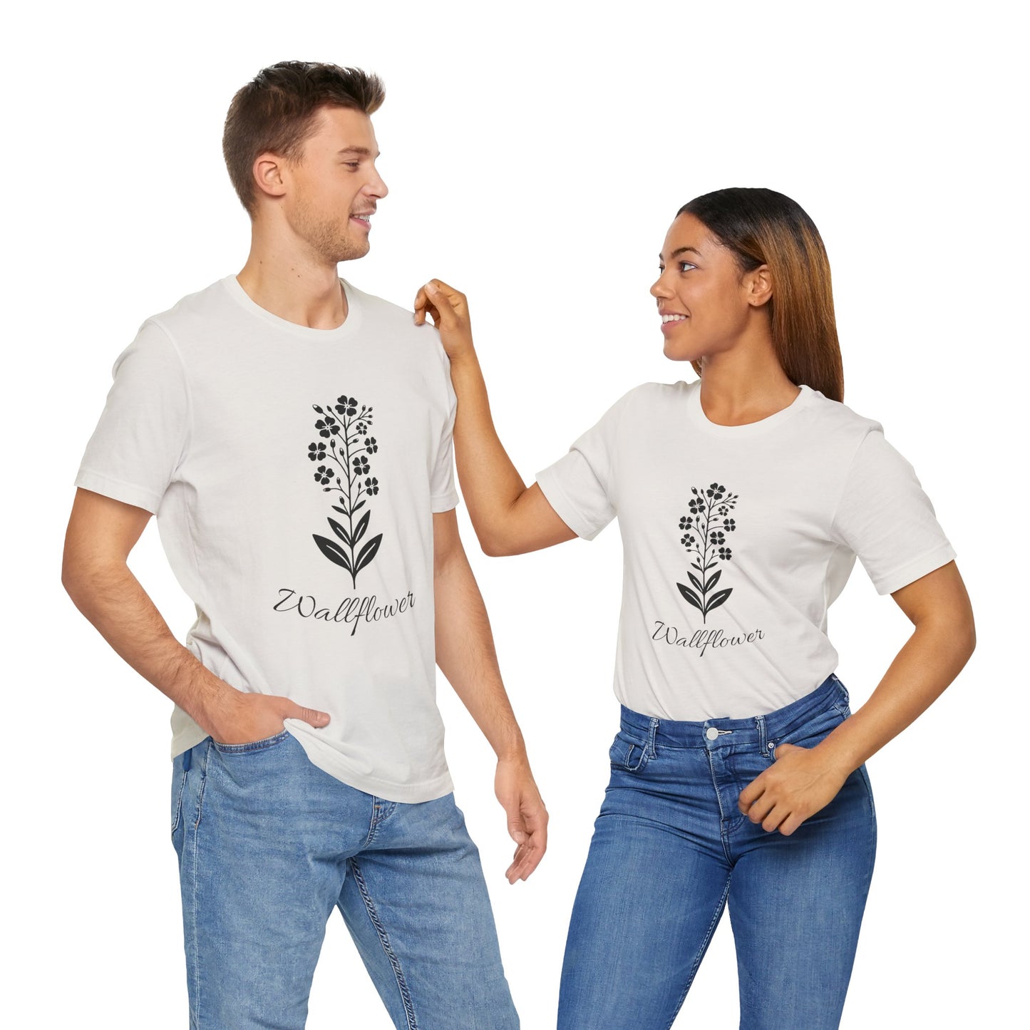 Wallflower Unisex Short Sleeve Tee - Botanical Graphic Shirt, Nature Lover Gift, Casual Wear, Eco-Friendly Fashion, Spring Outfit