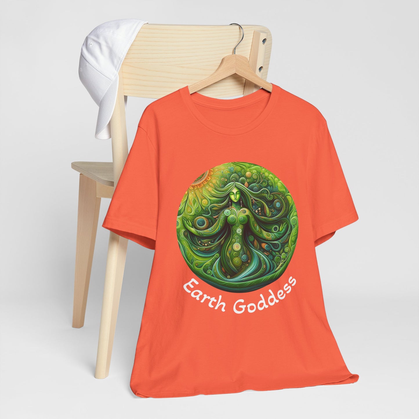 Earth Goddess Unisex Jersey Tee, Eco-Friendly Shirt, Nature Lover Tee, Spiritual Gift, Bohemian Style Top, Earth Day Apparel