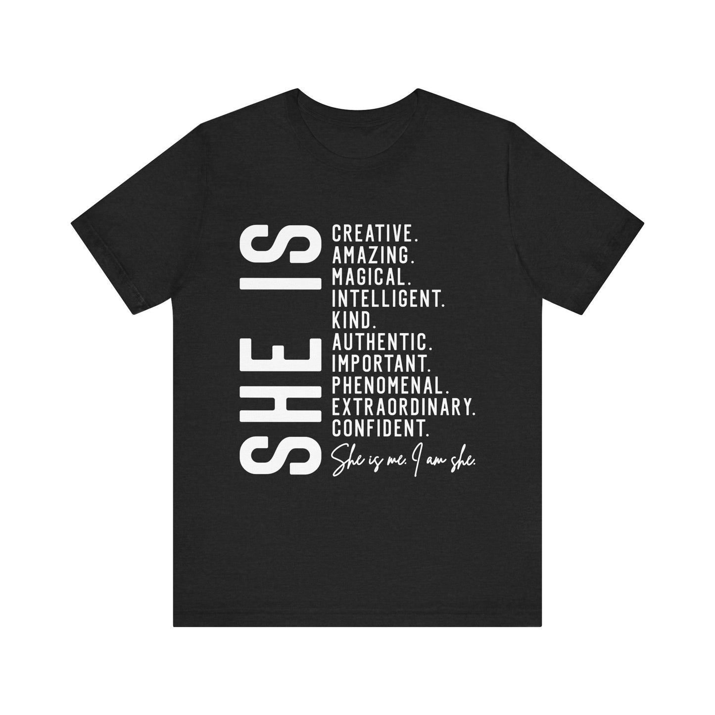 Empowering Women's Statement Tee - She Is Creative and Confident, Inspirational Gift, Motivational Shirt, Everyday Wear, Self-Love Apparel