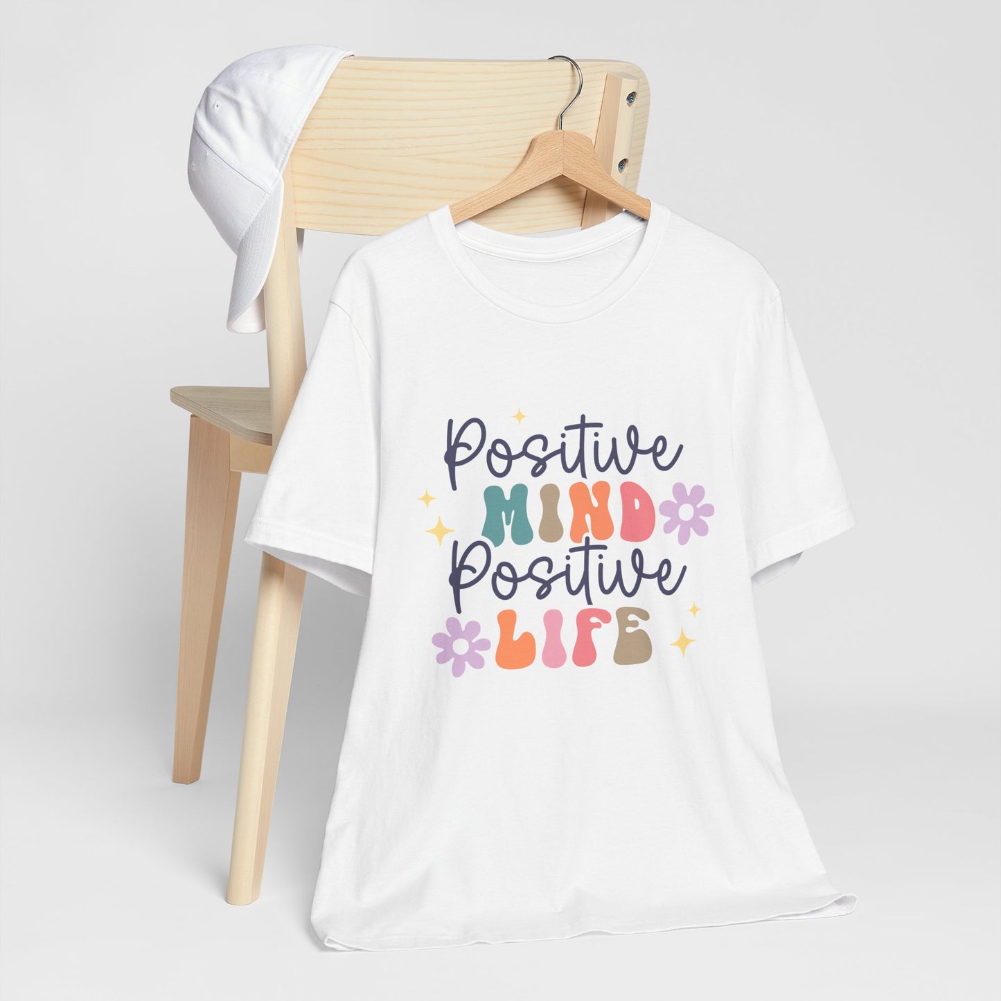 Positive Mind Positive Life Tee, Motivational T-Shirt, Casual Wear, Gift Idea, Self-Care Apparel, Positive Vibes