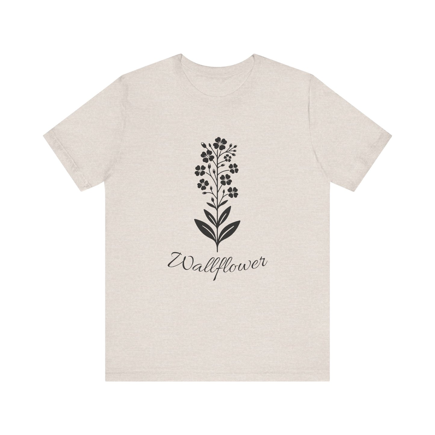 Wallflower Unisex Short Sleeve Tee - Botanical Graphic Shirt, Nature Lover Gift, Casual Wear, Eco-Friendly Fashion, Spring Outfit