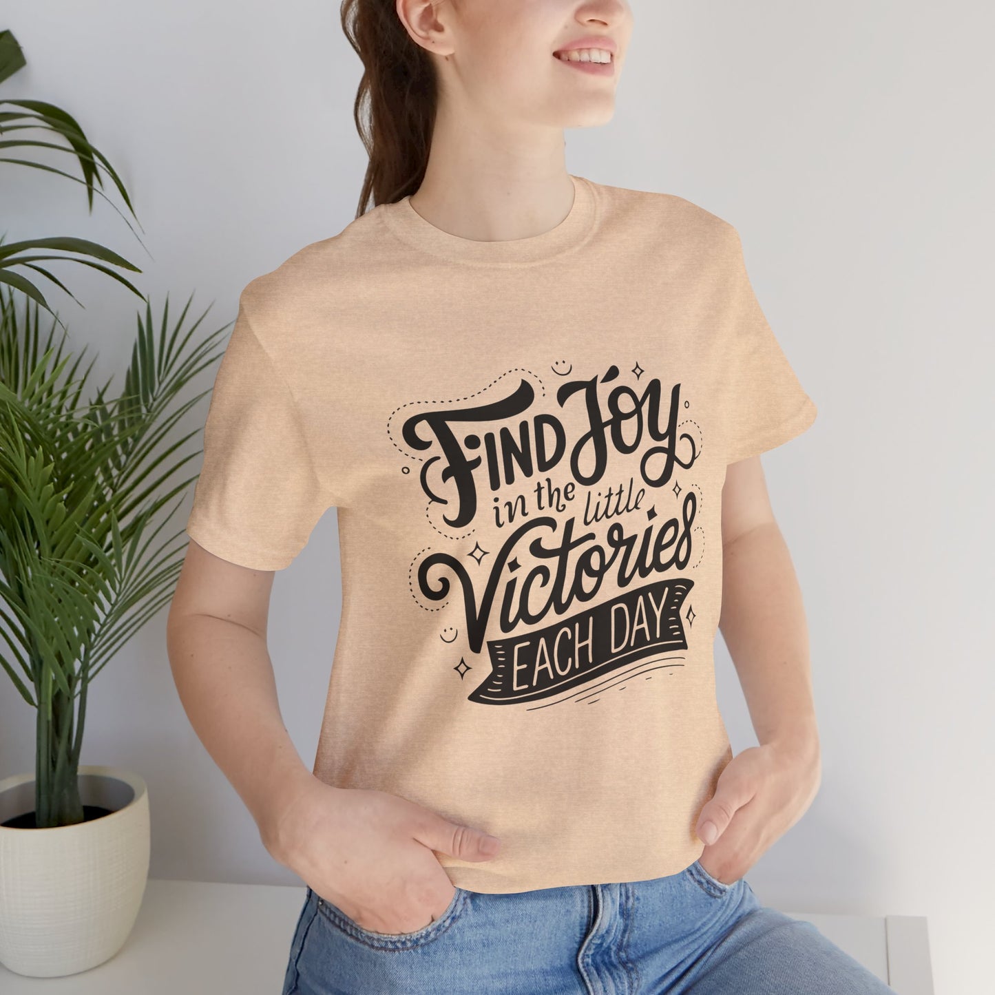 Joyful Victory Tee - Inspirational T-Shirt, Motivational Shirt, Positive Affirmation Top, Gift for Friends, Self-Care Apparel