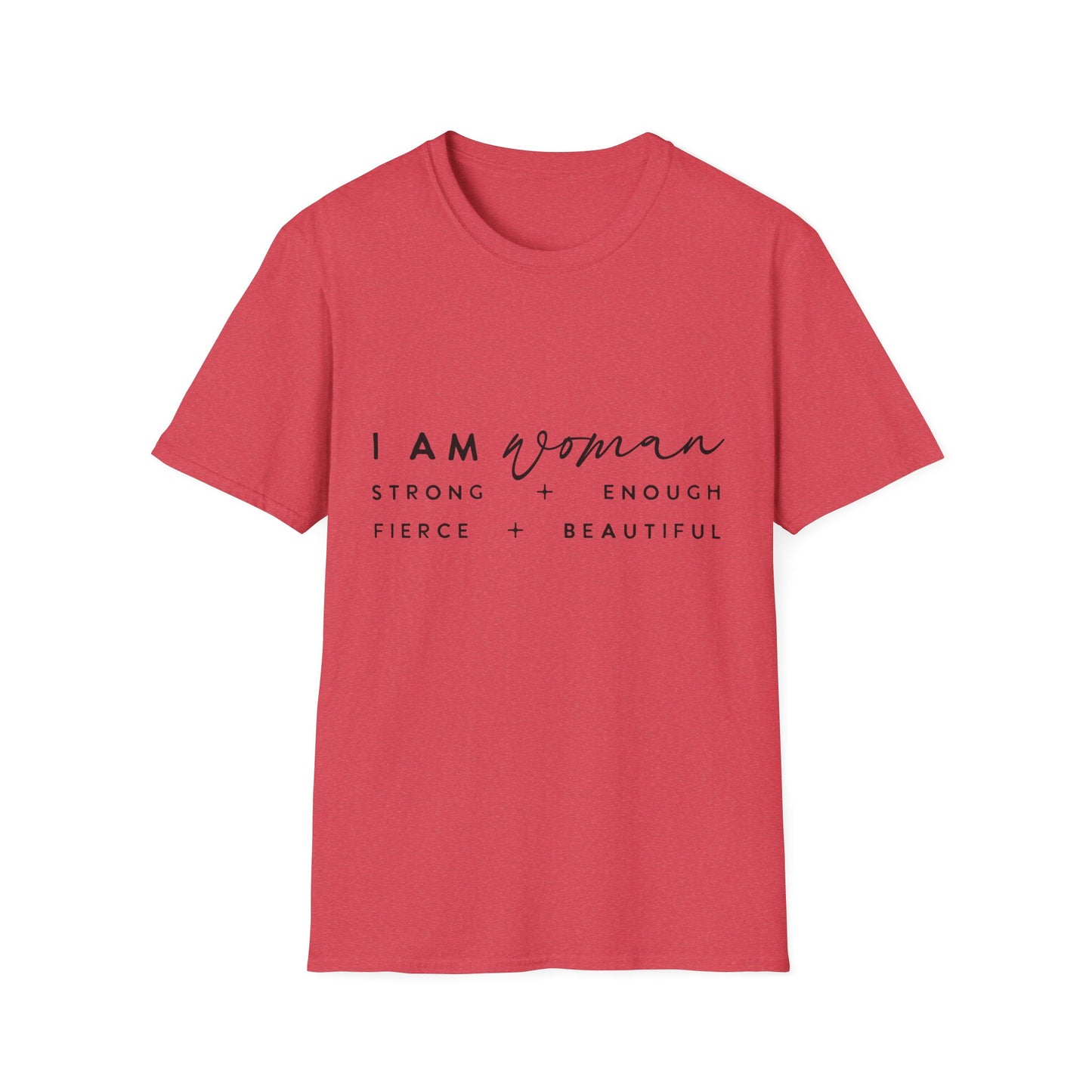 Empowering Woman T-Shirt | I Am Woman Strong + Fierce + Beautiful | Gift for Her, Feminist Apparel, Casual Wear, Motivational Tee