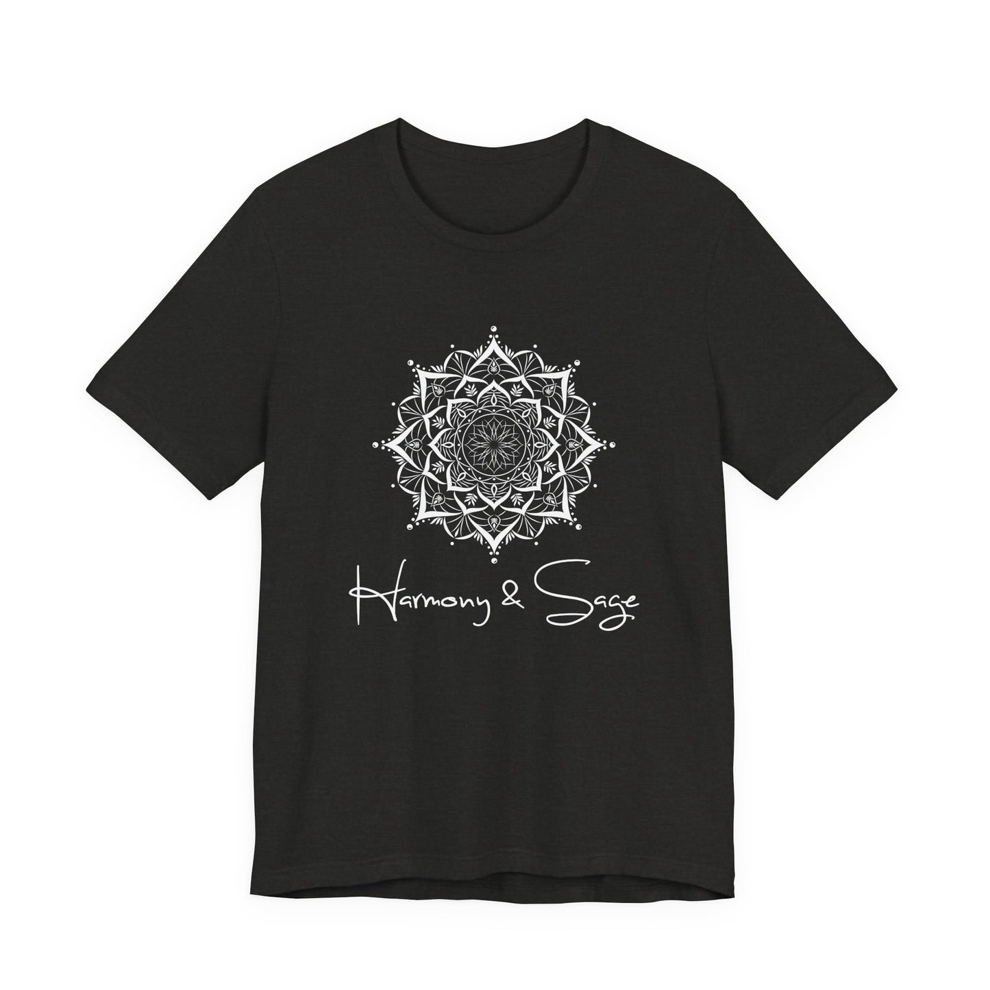 Mandala Harmony Unisex Logo Tee, Boho Style, Spiritual Gift, Meditation Shirt, Yoga Apparel, Casual Wear