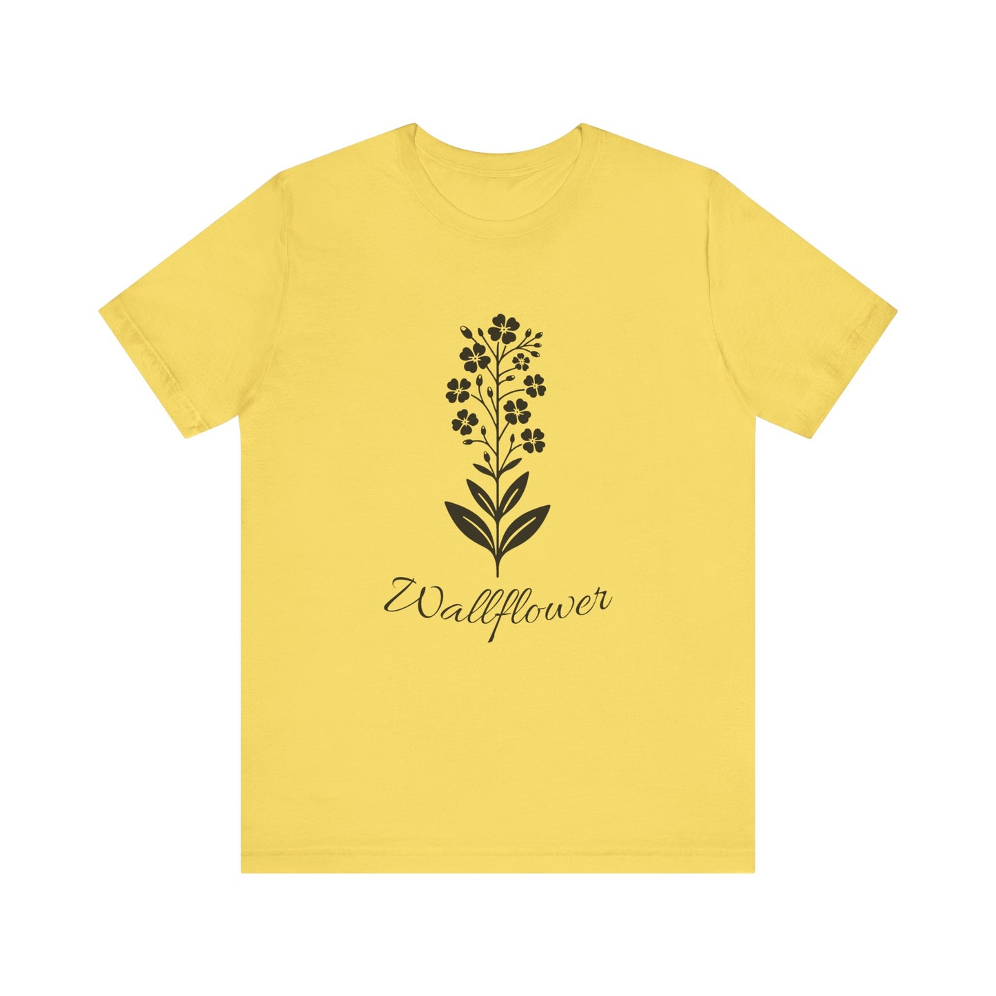 Wallflower Unisex Short Sleeve Tee - Botanical Graphic Shirt, Nature Lover Gift, Casual Wear, Eco-Friendly Fashion, Spring Outfit