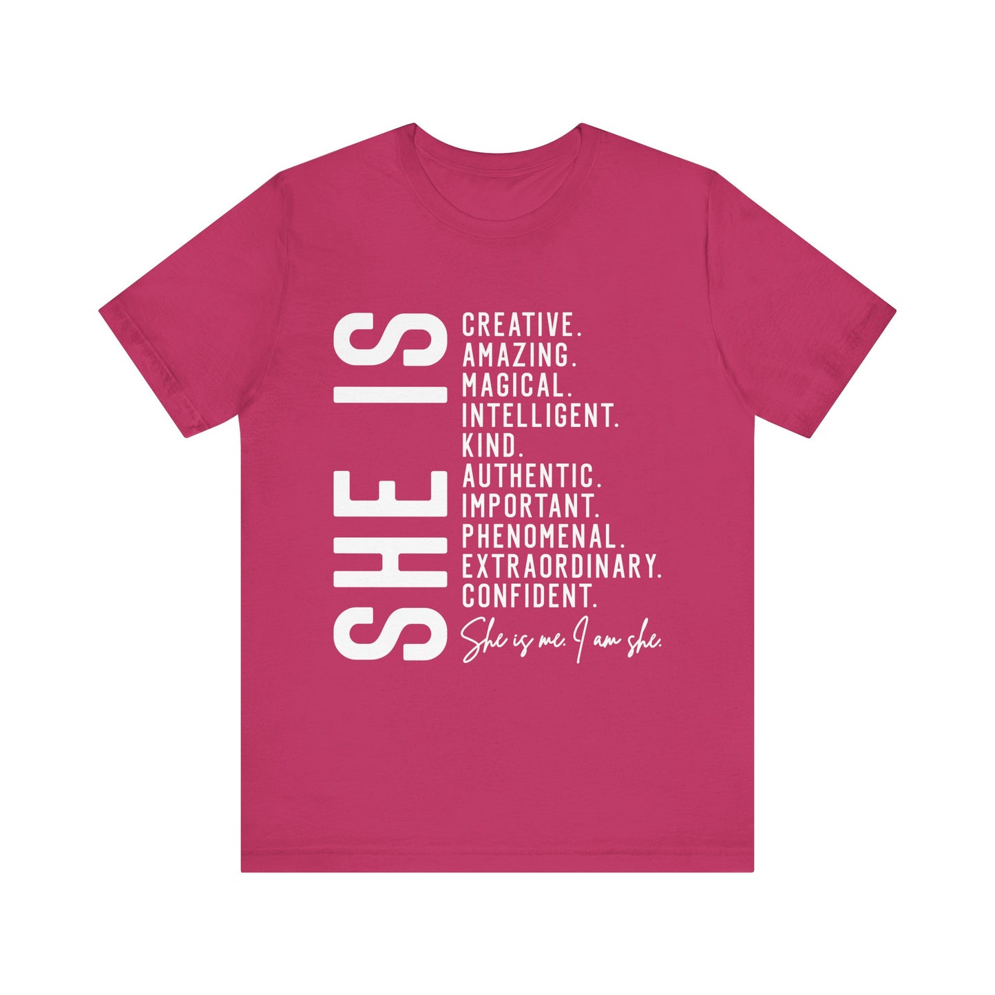 Empowering Women's Statement Tee - She Is Creative and Confident, Inspirational Gift, Motivational Shirt, Everyday Wear, Self-Love Apparel