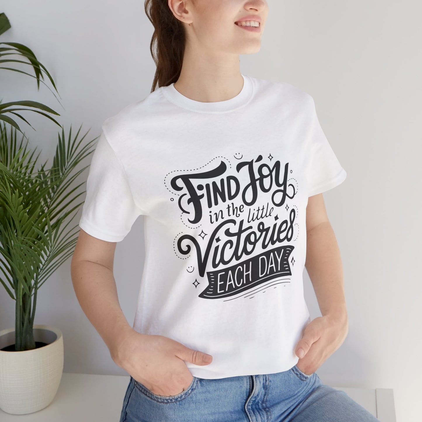 Joyful Victory Tee - Inspirational T-Shirt, Motivational Shirt, Positive Affirmation Top, Gift for Friends, Self-Care Apparel