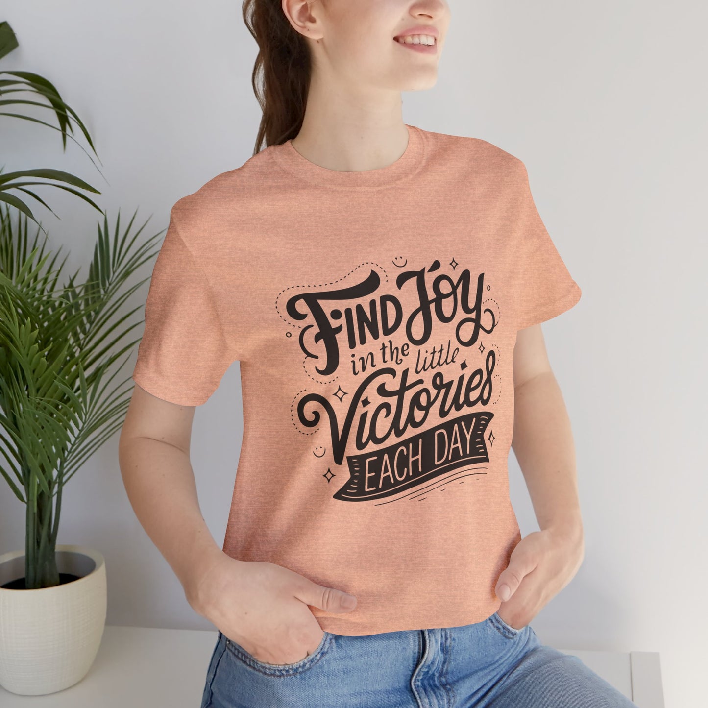 Joyful Victory Tee - Inspirational T-Shirt, Motivational Shirt, Positive Affirmation Top, Gift for Friends, Self-Care Apparel