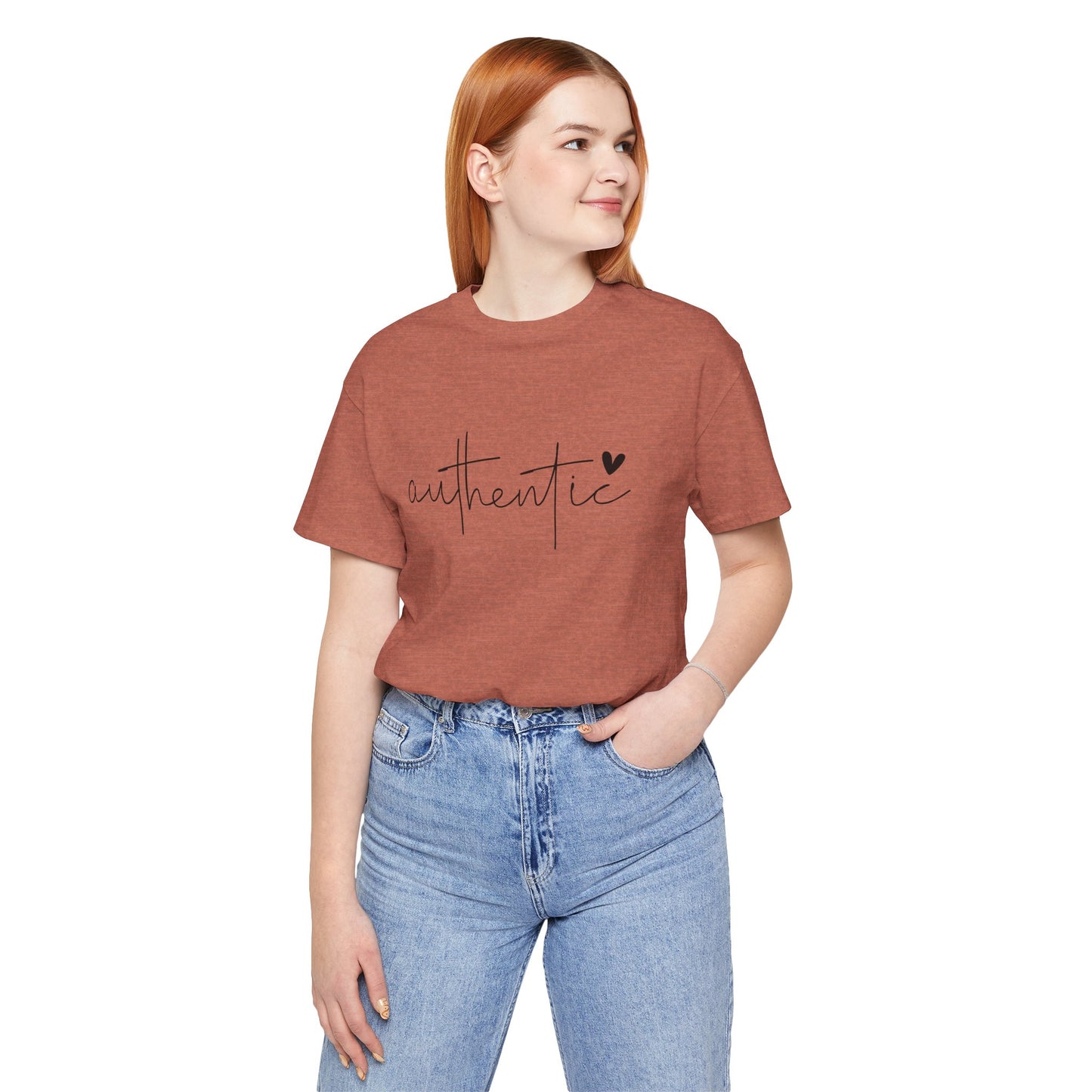 Authentic, Motivational T-Shirt, Unisex Inspirational Top, Self-Love Apparel, Everyday Casual Wear