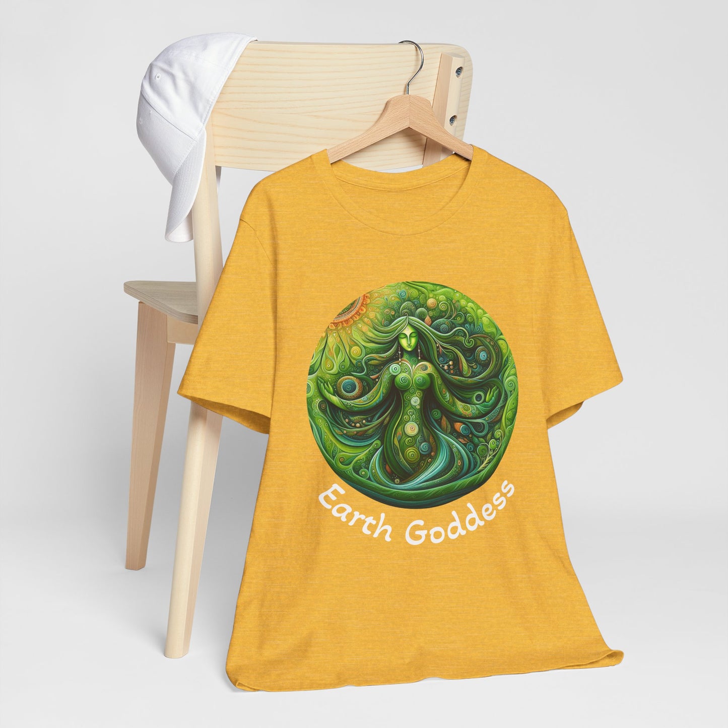 Earth Goddess Unisex Jersey Tee, Eco-Friendly Shirt, Nature Lover Tee, Spiritual Gift, Bohemian Style Top, Earth Day Apparel