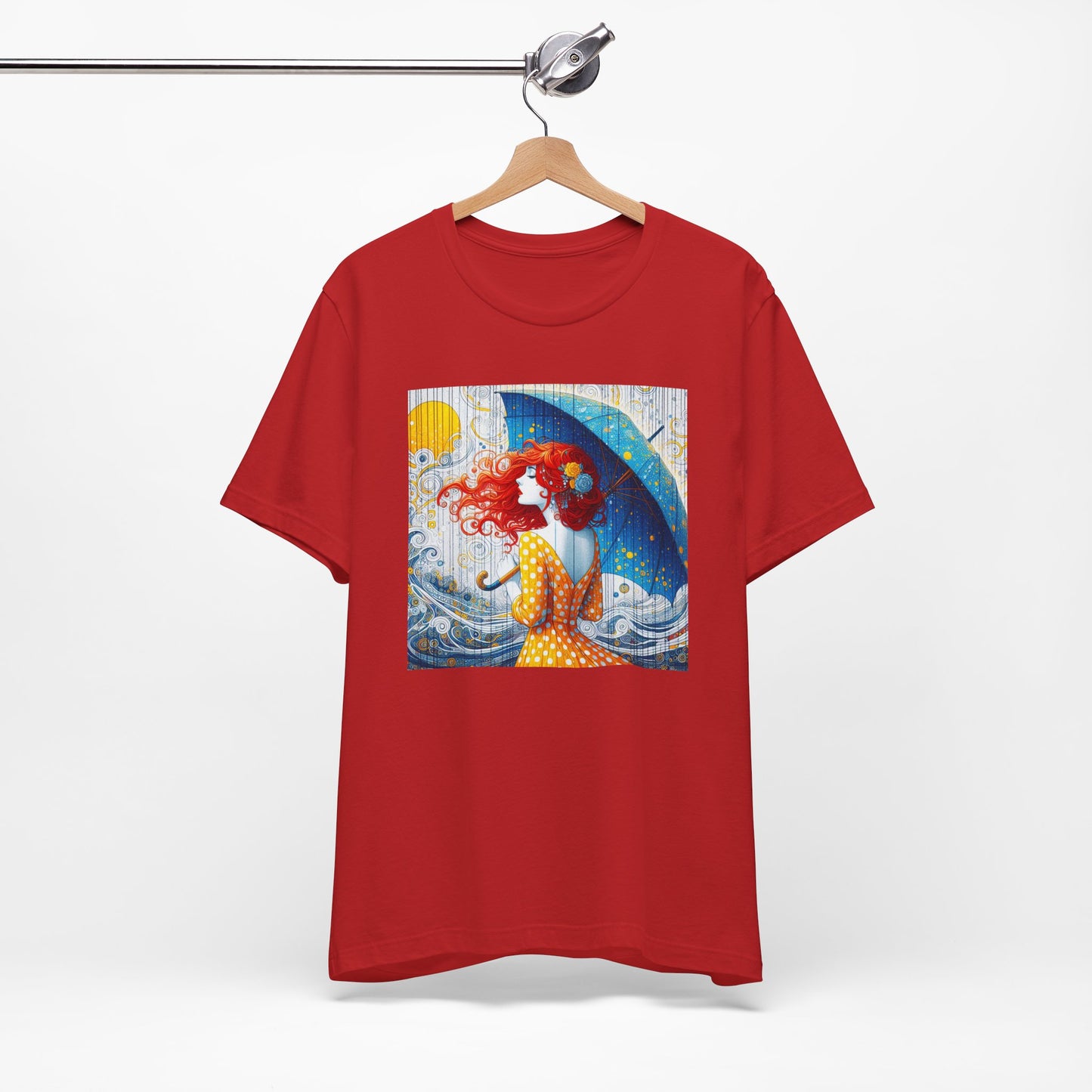Whimsical Art Tee, Fun Graphic Shirt, Summer Vibes, Beach Day Apparel, Women's T-Shirt, Gift for Art Lovers