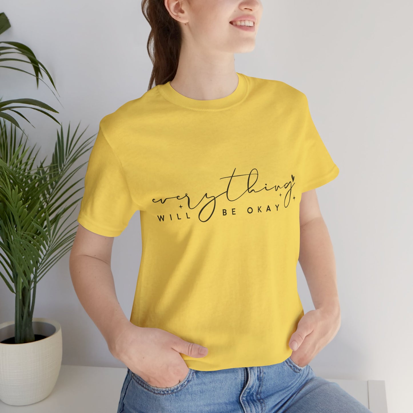 Everything Will Be Okay Tee, Inspirational Tee, Positive Message T-Shirt, Gift for Friends, Self-Care Shirt, Motivational Clothing
