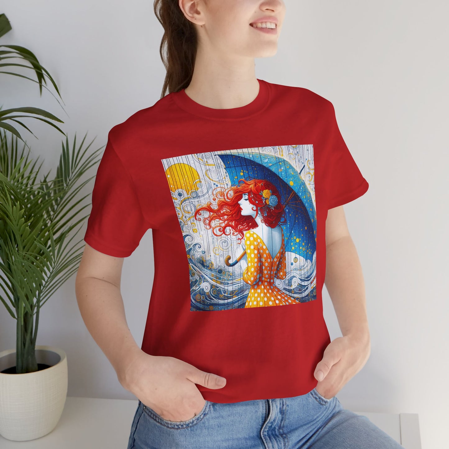 Whimsical Art Tee, Fun Graphic Shirt, Summer Vibes, Beach Day Apparel, Women's T-Shirt, Gift for Art Lovers
