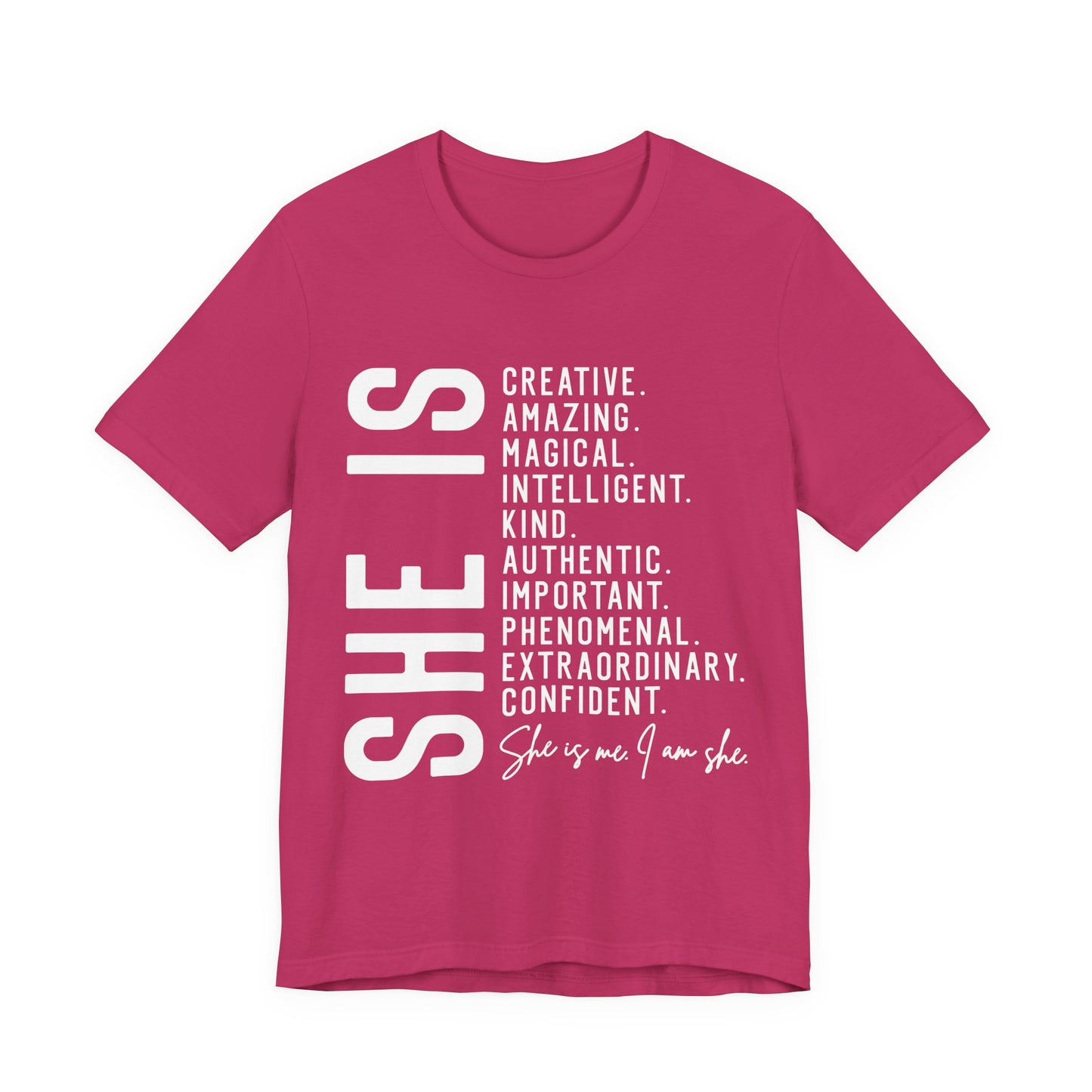 Empowering Women's Statement Tee - She Is Creative and Confident, Inspirational Gift, Motivational Shirt, Everyday Wear, Self-Love Apparel