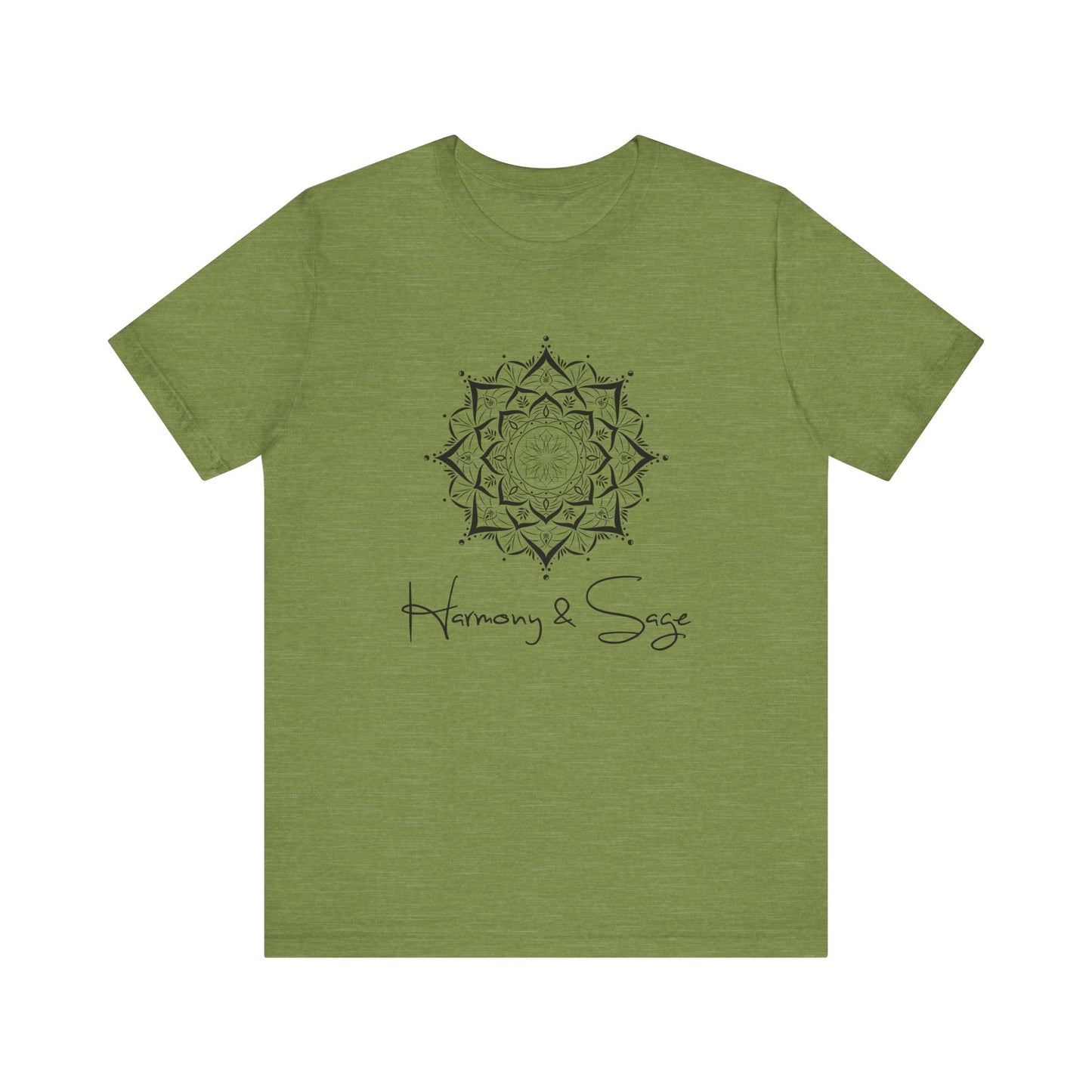 Mandala Harmony Unisex Logo Tee, Boho Style, Spiritual Gift, Meditation Shirt, Yoga Apparel, Casual Wear