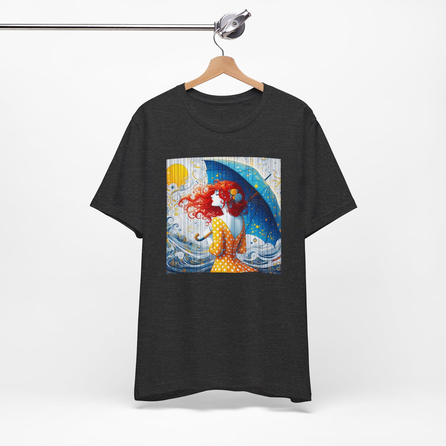 Whimsical Art Tee, Fun Graphic Shirt, Summer Vibes, Beach Day Apparel, Women's T-Shirt, Gift for Art Lovers