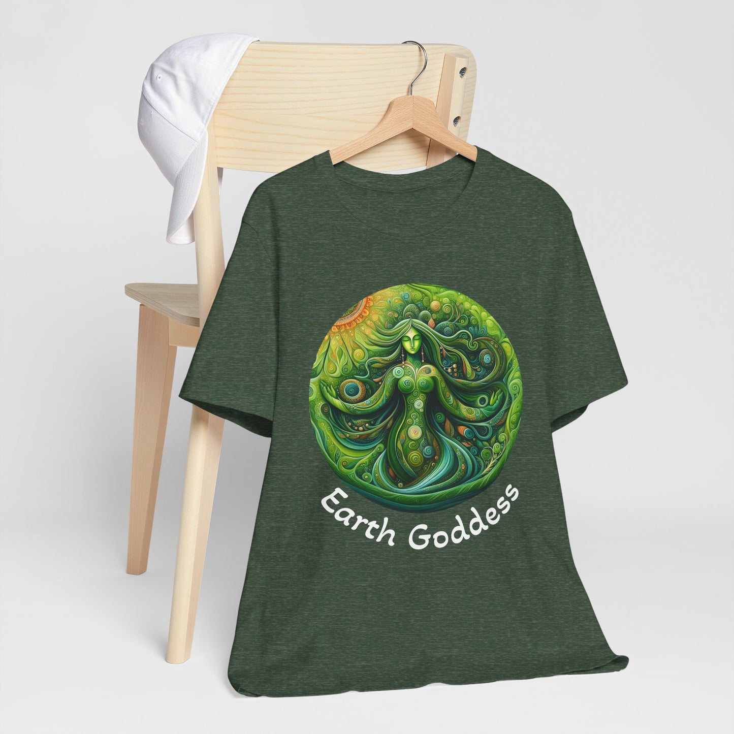 Earth Goddess Unisex Jersey Tee, Eco-Friendly Shirt, Nature Lover Tee, Spiritual Gift, Bohemian Style Top, Earth Day Apparel