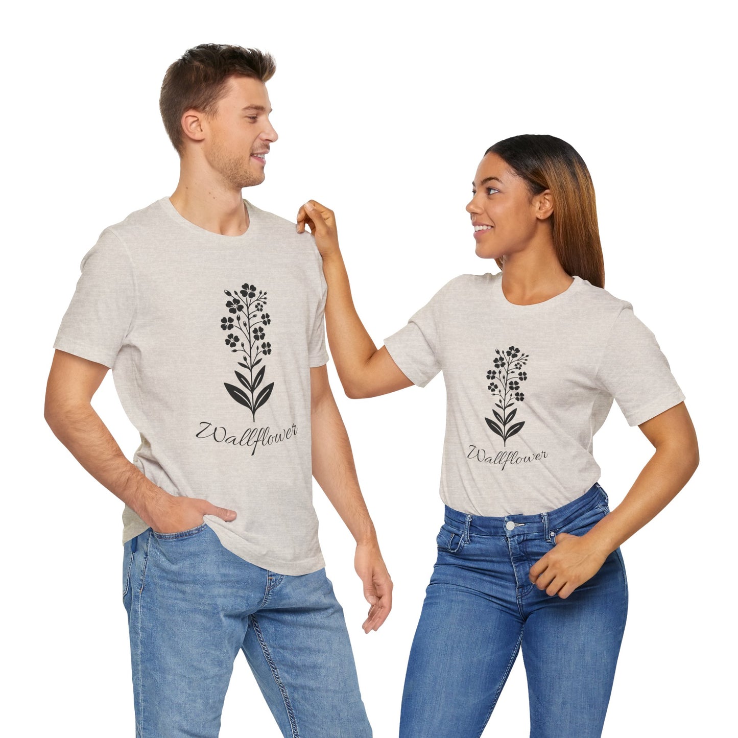 Wallflower Unisex Short Sleeve Tee - Botanical Graphic Shirt, Nature Lover Gift, Casual Wear, Eco-Friendly Fashion, Spring Outfit