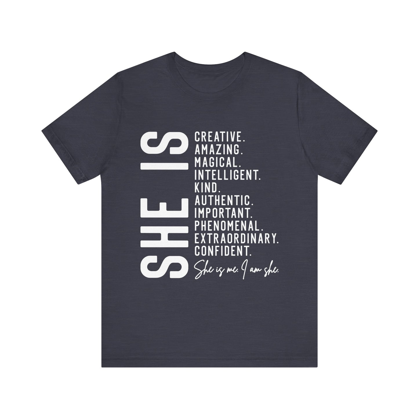 Empowering Women's Statement Tee - She Is Creative and Confident, Inspirational Gift, Motivational Shirt, Everyday Wear, Self-Love Apparel