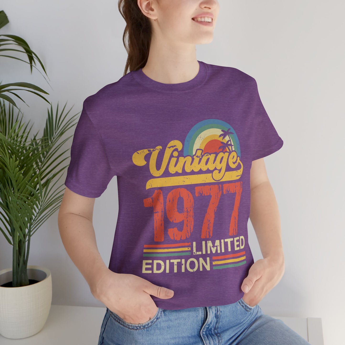 Vintage 1977 Limited Edition Tee, Retro T-Shirt, Birthday Gift, Nostalgic Apparel, Casual Wear, Summer Fashion