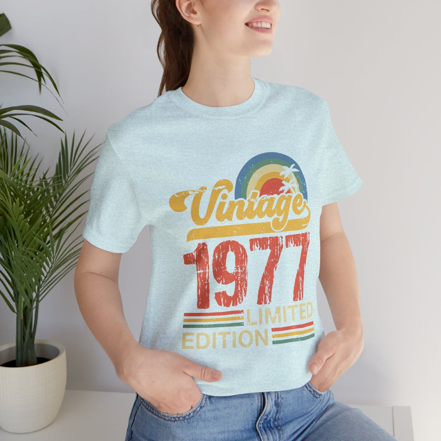 Vintage 1977 Limited Edition Tee, Retro T-Shirt, Birthday Gift, Nostalgic Apparel, Casual Wear, Summer Fashion