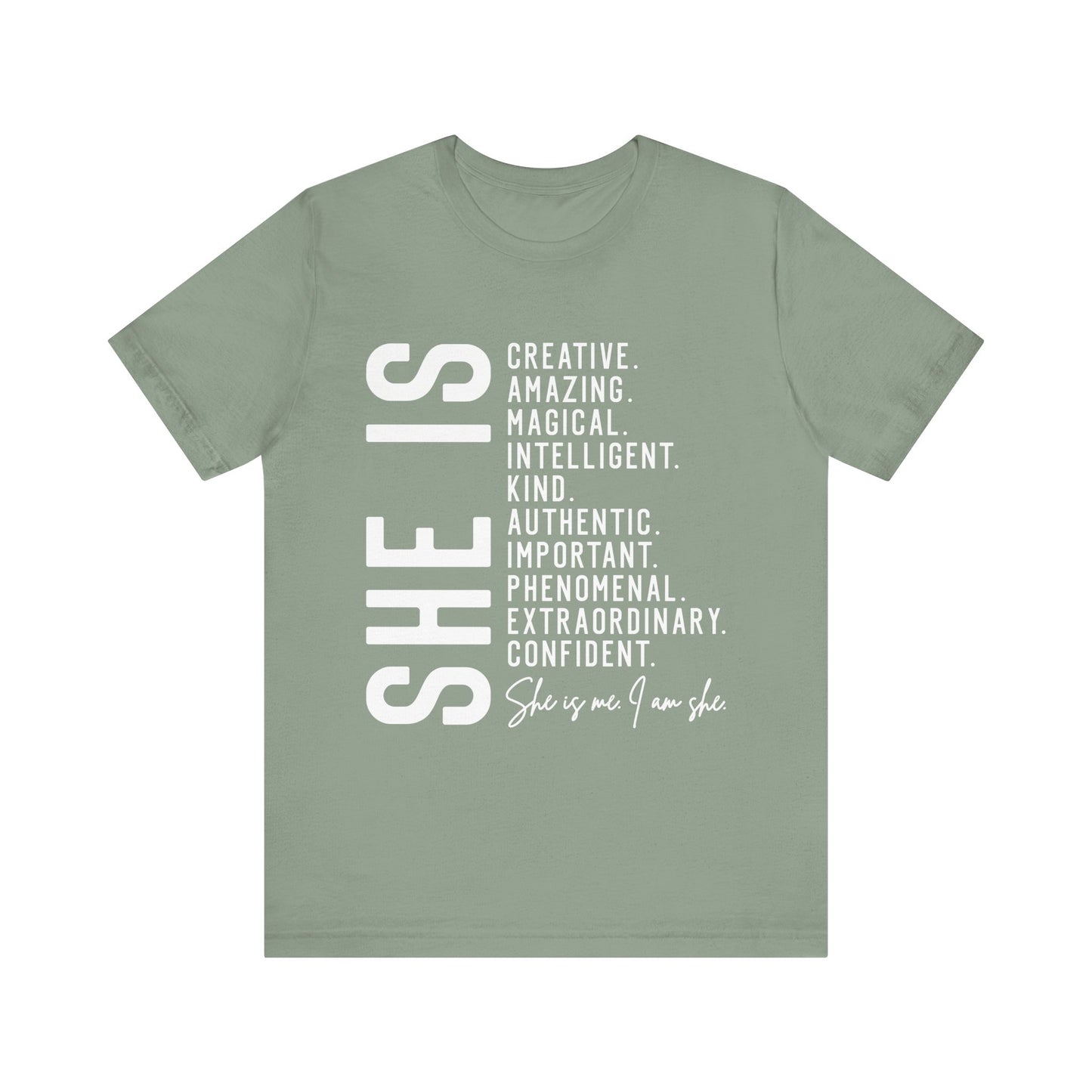 Empowering Women's Statement Tee - She Is Creative and Confident, Inspirational Gift, Motivational Shirt, Everyday Wear, Self-Love Apparel