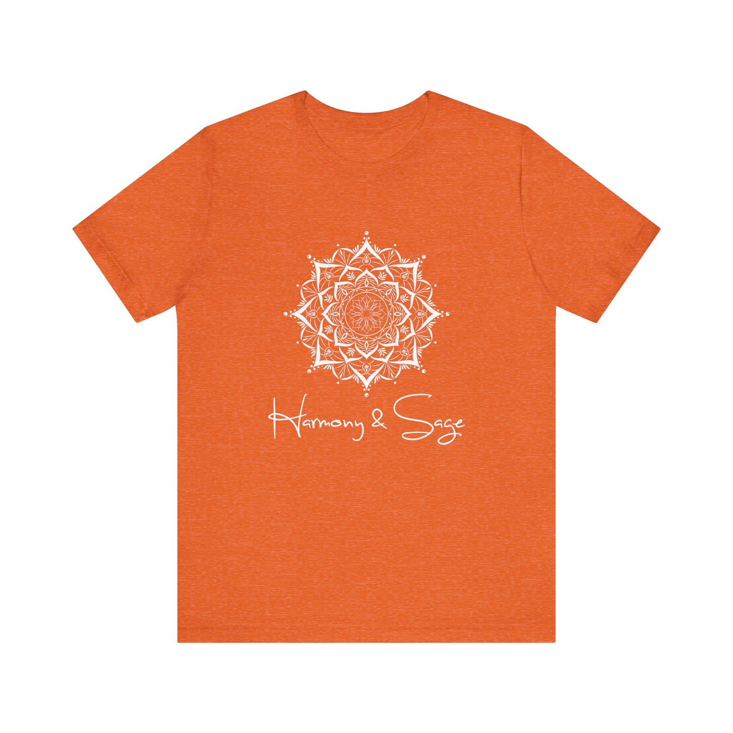 Mandala Harmony Unisex Logo Tee, Boho Style, Spiritual Gift, Meditation Shirt, Yoga Apparel, Casual Wear