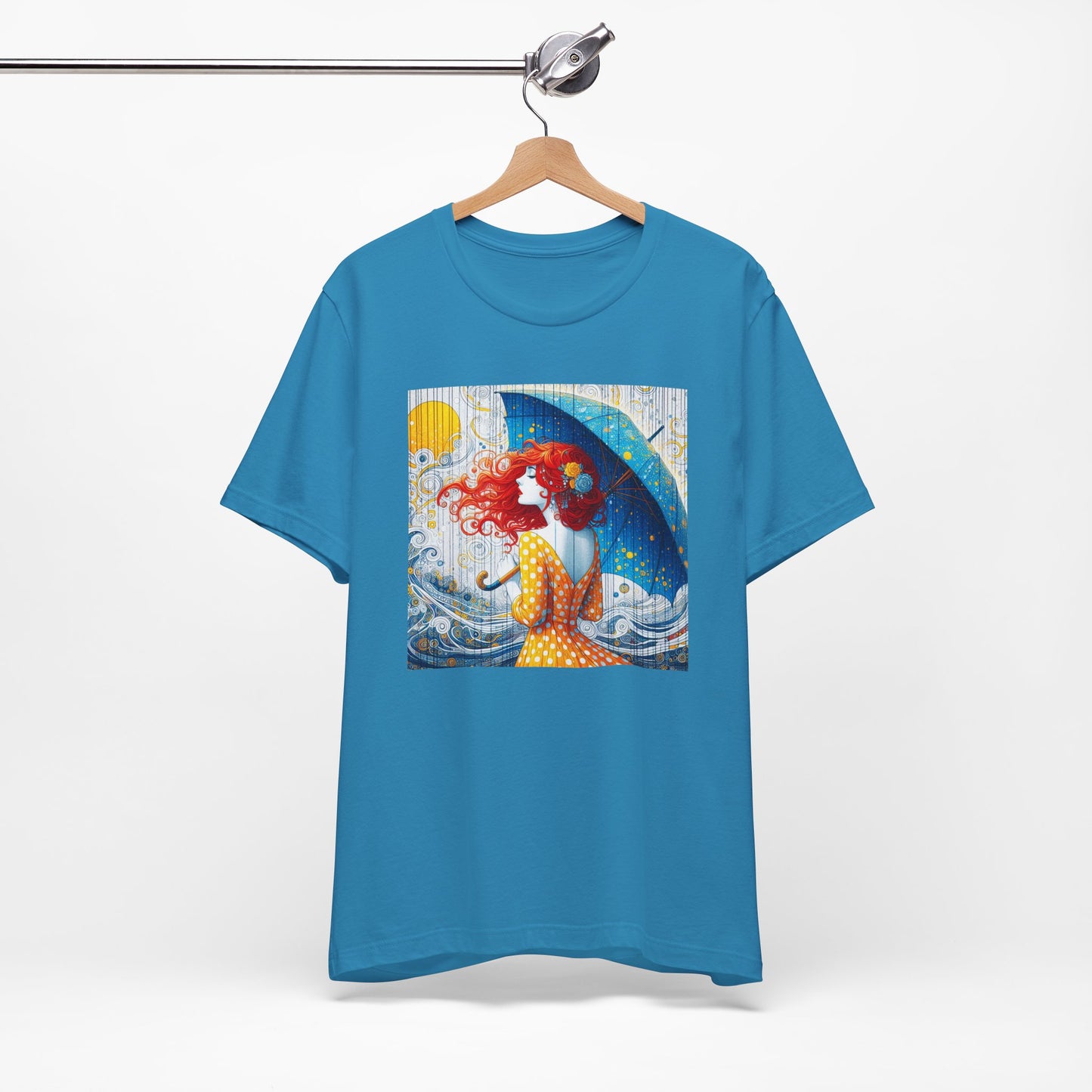 Whimsical Art Tee, Fun Graphic Shirt, Summer Vibes, Beach Day Apparel, Women's T-Shirt, Gift for Art Lovers