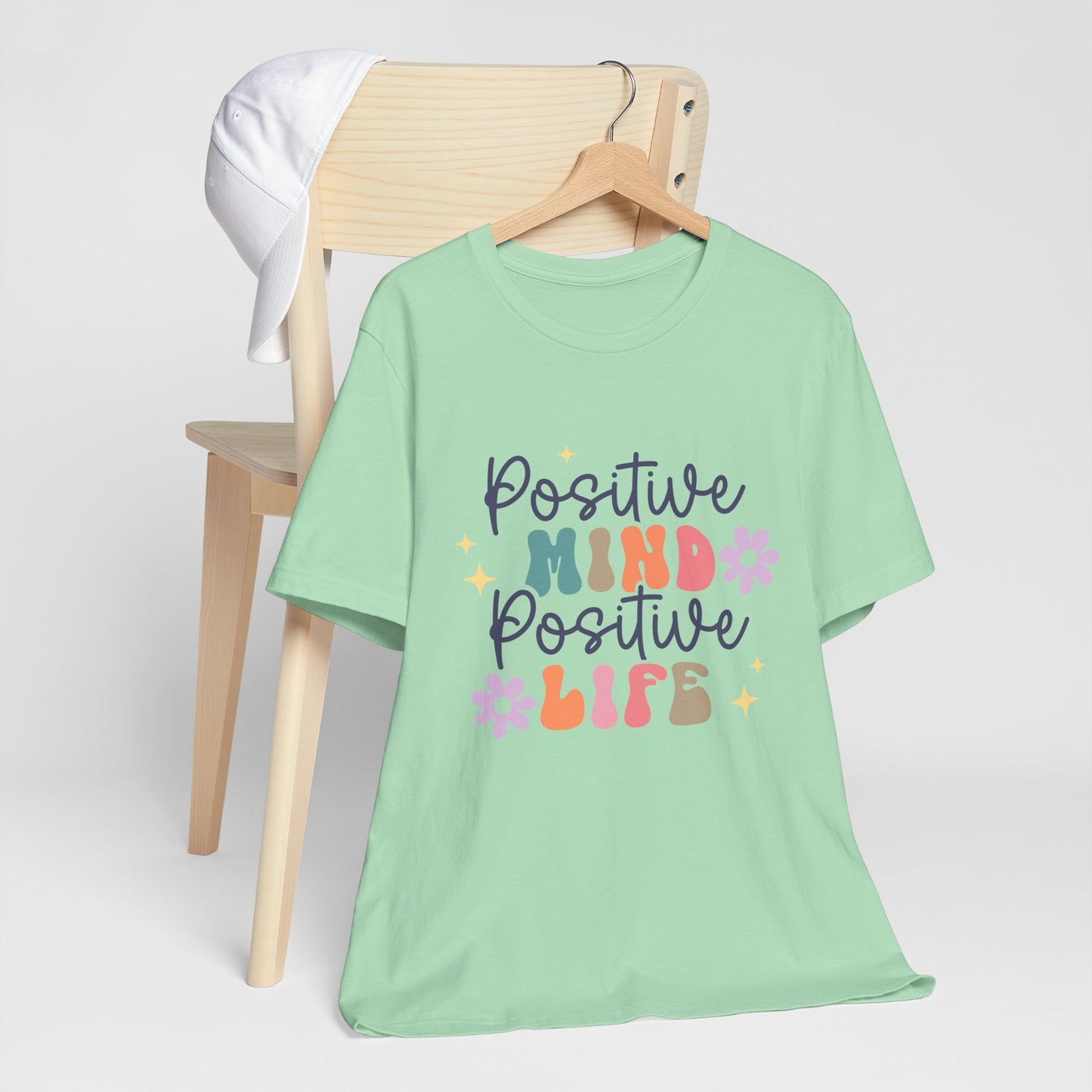 Positive Mind Positive Life Tee, Motivational T-Shirt, Casual Wear, Gift Idea, Self-Care Apparel, Positive Vibes