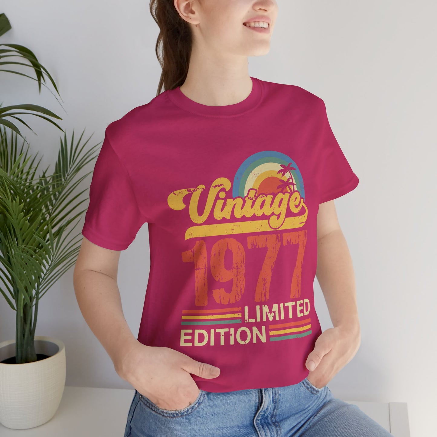 Vintage 1977 Limited Edition Tee, Retro T-Shirt, Birthday Gift, Nostalgic Apparel, Casual Wear, Summer Fashion