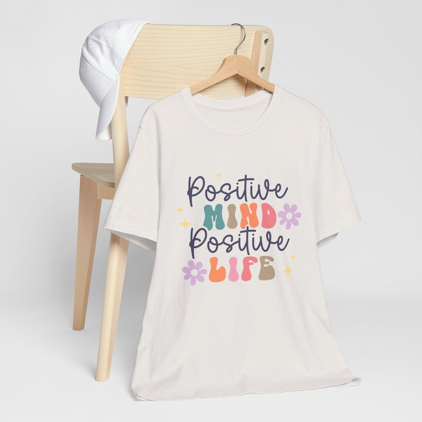 Positive Mind Positive Life Tee, Motivational T-Shirt, Casual Wear, Gift Idea, Self-Care Apparel, Positive Vibes
