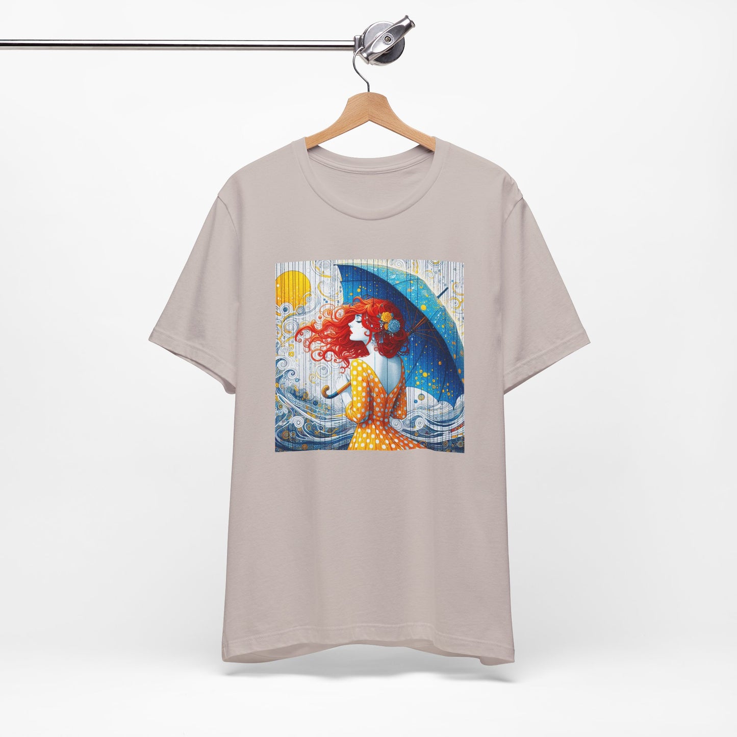 Whimsical Art Tee, Fun Graphic Shirt, Summer Vibes, Beach Day Apparel, Women's T-Shirt, Gift for Art Lovers
