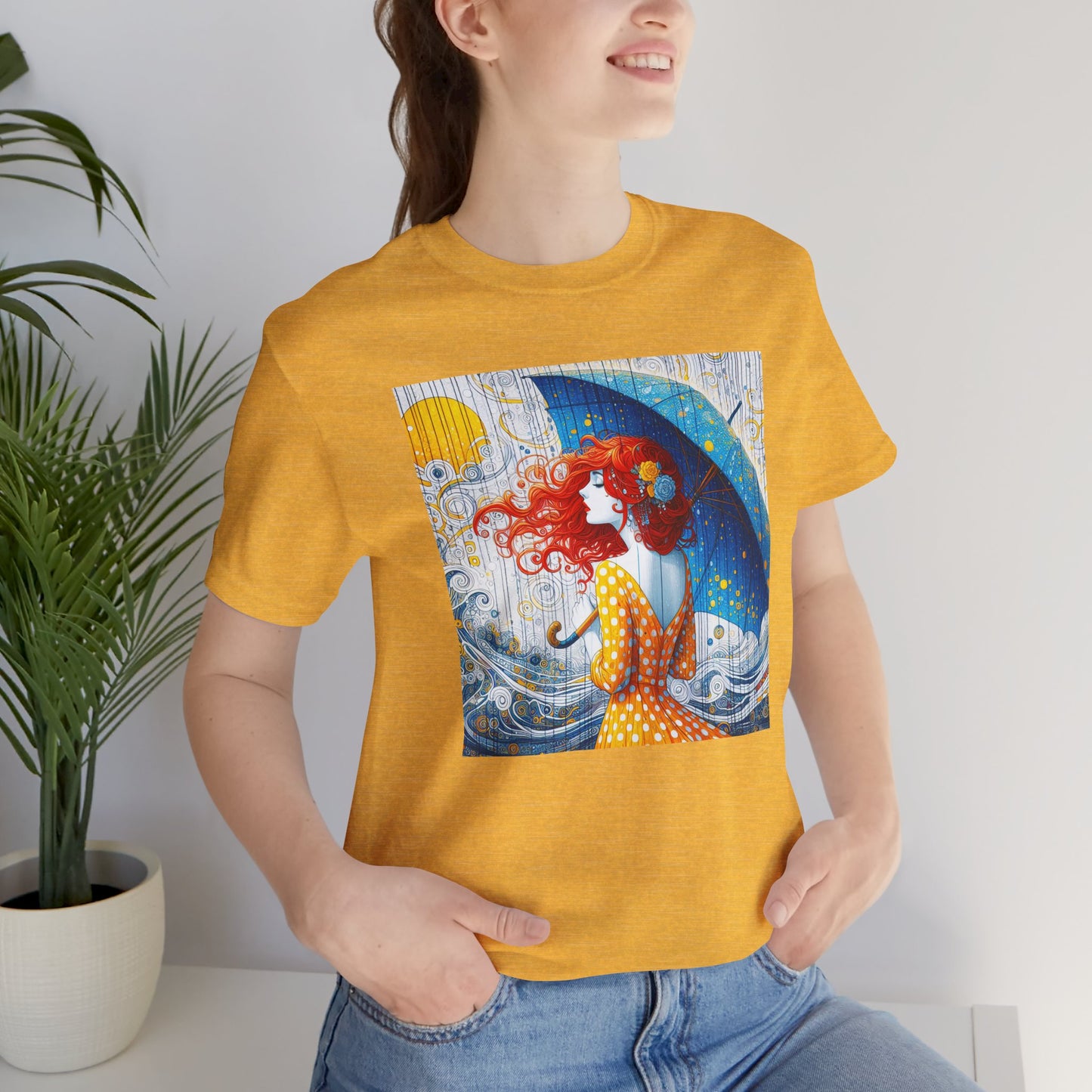Whimsical Art Tee, Fun Graphic Shirt, Summer Vibes, Beach Day Apparel, Women's T-Shirt, Gift for Art Lovers