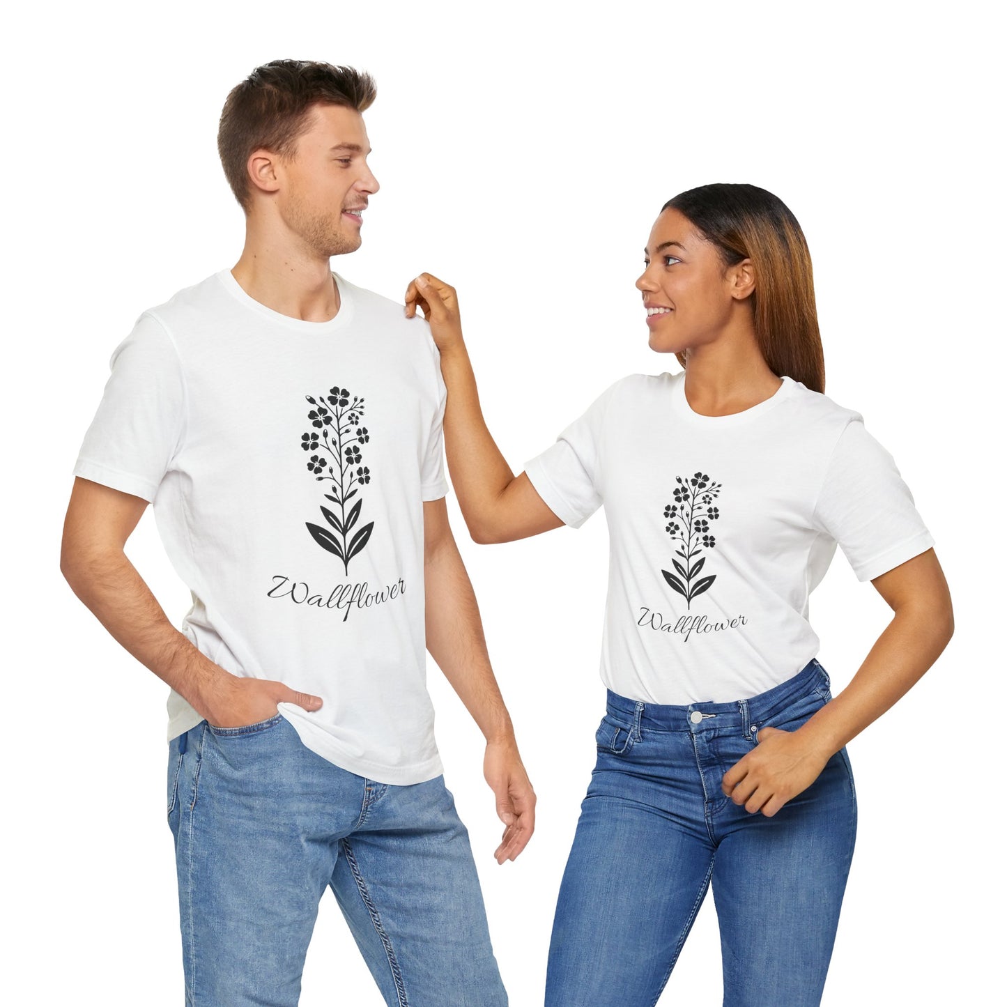 Wallflower Unisex Short Sleeve Tee - Botanical Graphic Shirt, Nature Lover Gift, Casual Wear, Eco-Friendly Fashion, Spring Outfit