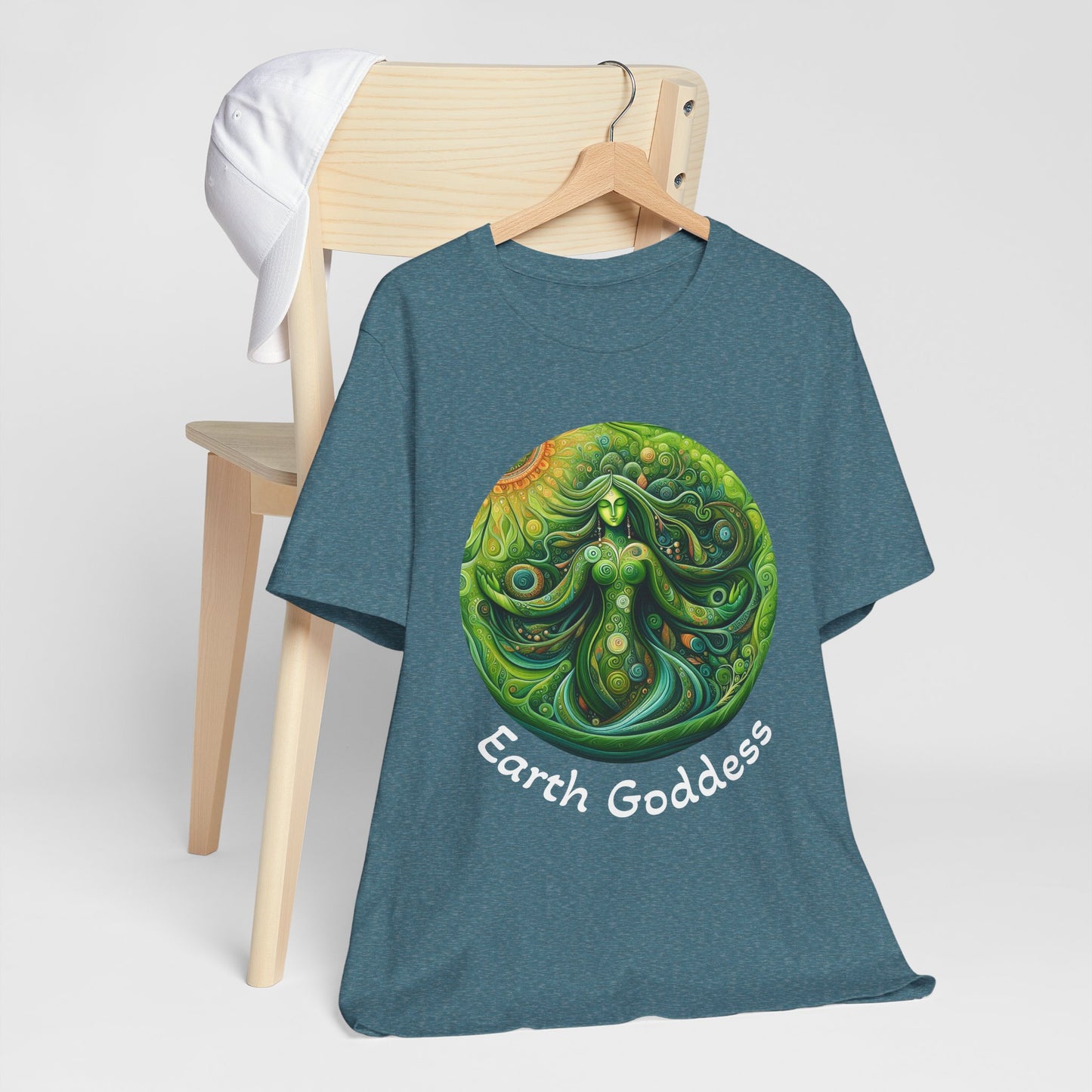 Earth Goddess Unisex Jersey Tee, Eco-Friendly Shirt, Nature Lover Tee, Spiritual Gift, Bohemian Style Top, Earth Day Apparel