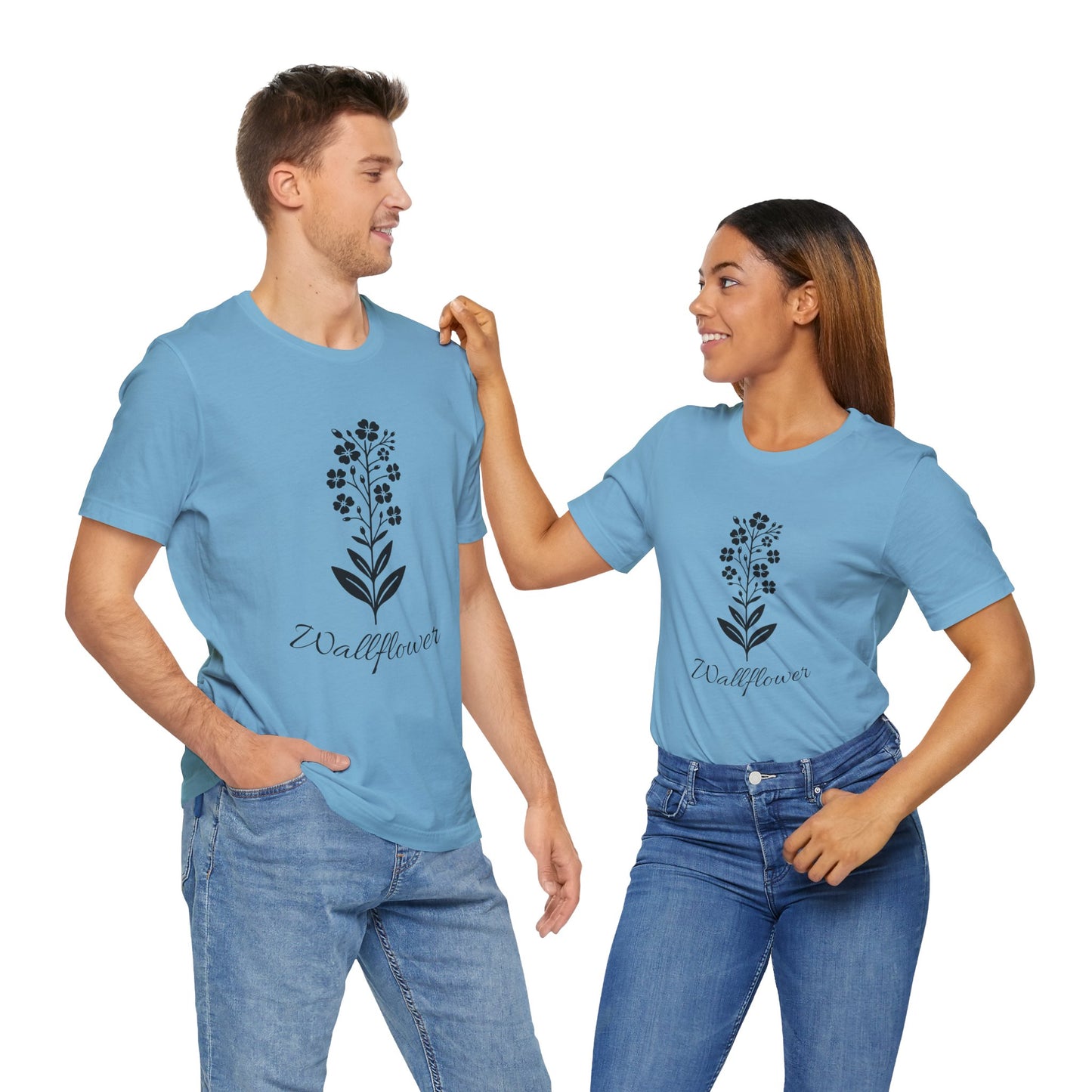 Wallflower Unisex Short Sleeve Tee - Botanical Graphic Shirt, Nature Lover Gift, Casual Wear, Eco-Friendly Fashion, Spring Outfit