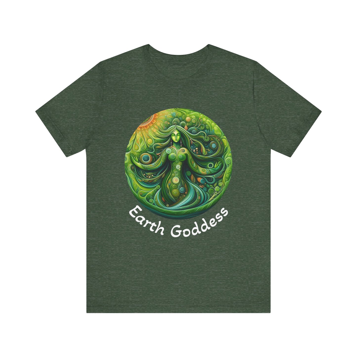 Earth Goddess Unisex Jersey Tee, Eco-Friendly Shirt, Nature Lover Tee, Spiritual Gift, Bohemian Style Top, Earth Day Apparel