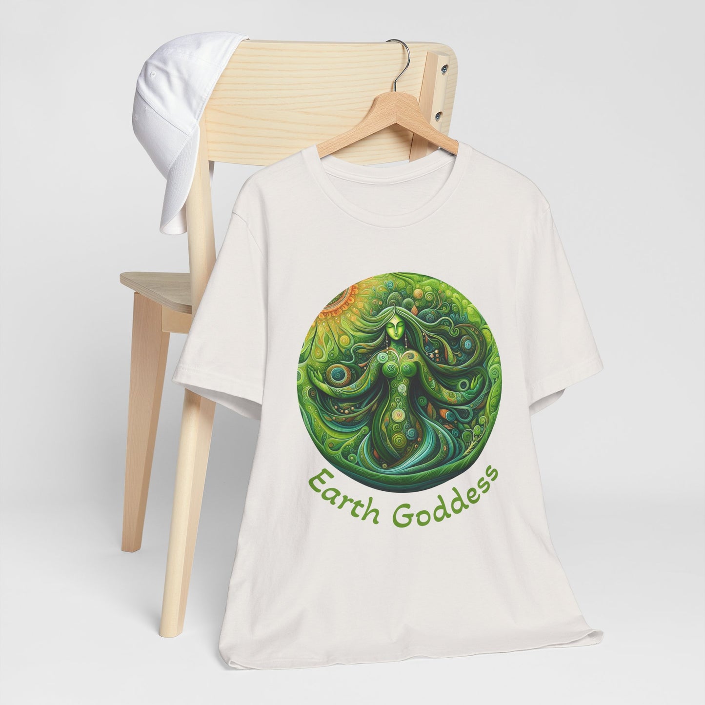 Earth Goddess Unisex Jersey Tee, Eco-Friendly Shirt, Nature Lover Tee, Spiritual Gift, Bohemian Style Top, Earth Day Apparel