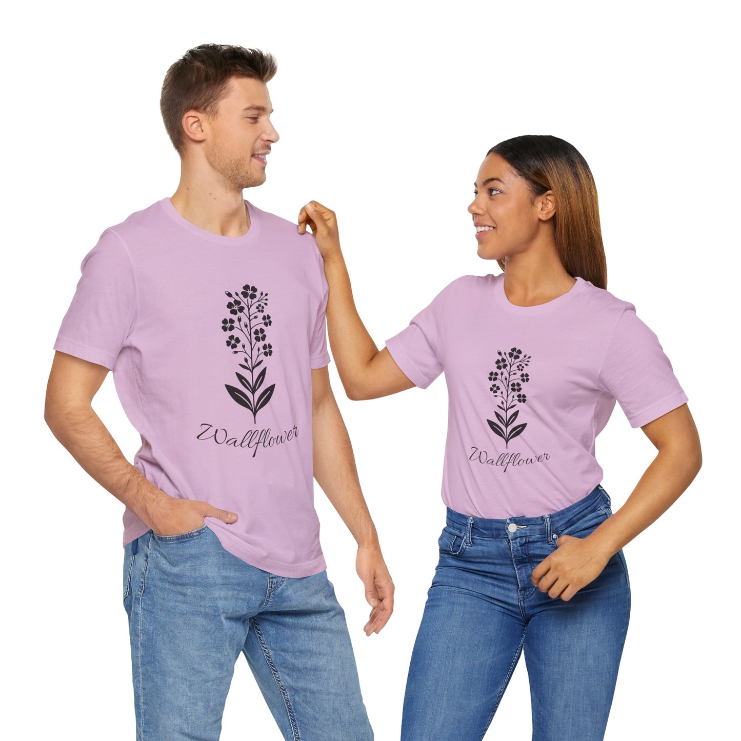 Wallflower Unisex Short Sleeve Tee - Botanical Graphic Shirt, Nature Lover Gift, Casual Wear, Eco-Friendly Fashion, Spring Outfit