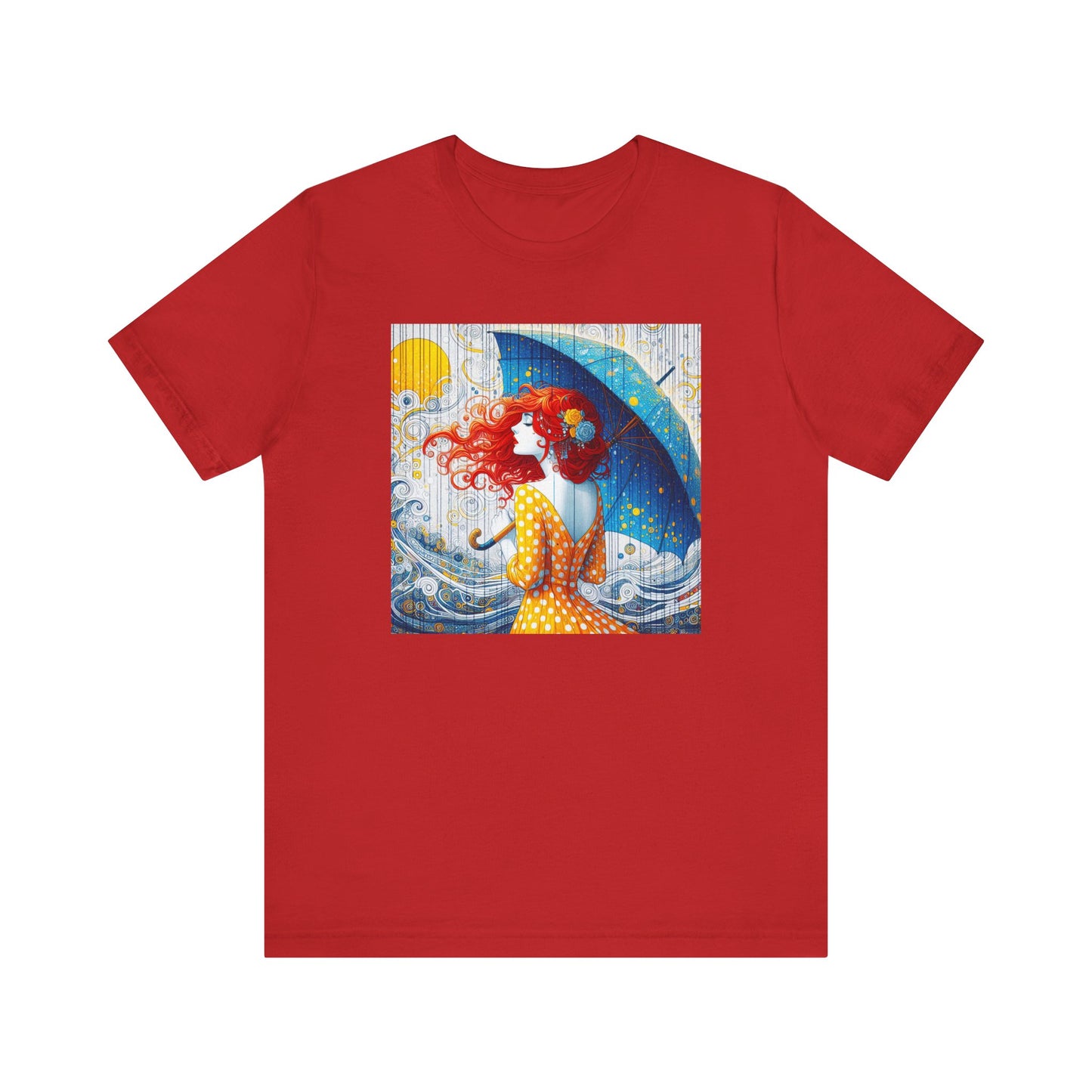 Whimsical Art Tee, Fun Graphic Shirt, Summer Vibes, Beach Day Apparel, Women's T-Shirt, Gift for Art Lovers