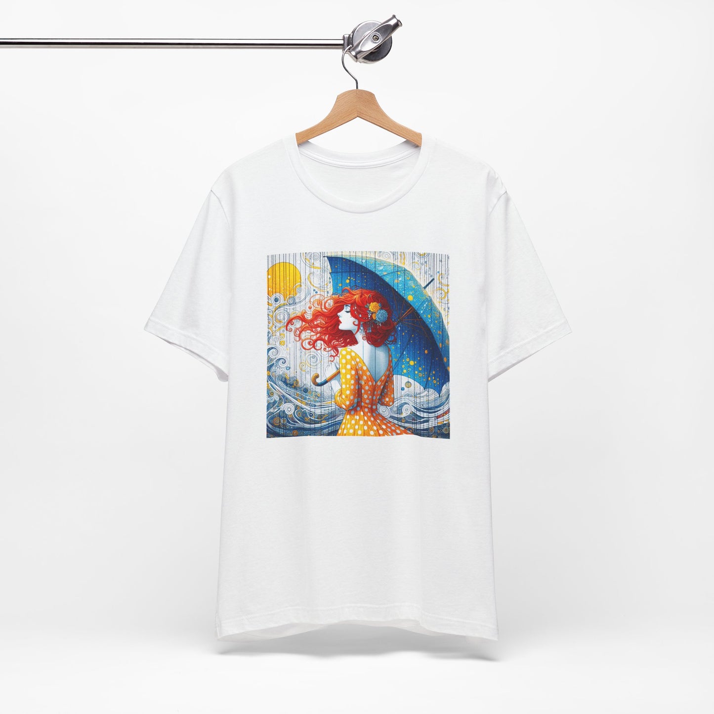 Whimsical Art Tee, Fun Graphic Shirt, Summer Vibes, Beach Day Apparel, Women's T-Shirt, Gift for Art Lovers