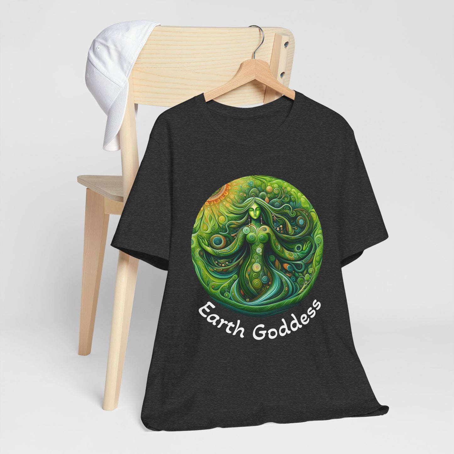 Earth Goddess Unisex Jersey Tee, Eco-Friendly Shirt, Nature Lover Tee, Spiritual Gift, Bohemian Style Top, Earth Day Apparel