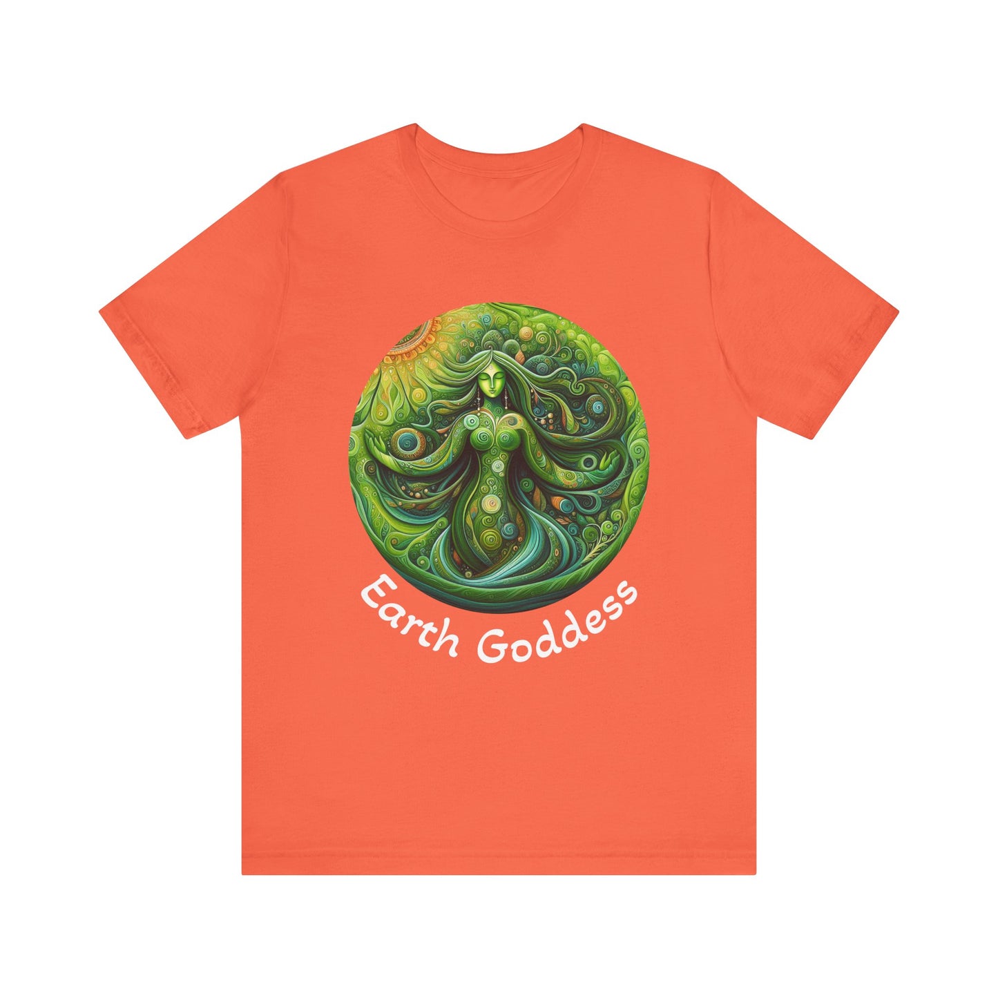 Earth Goddess Unisex Jersey Tee, Eco-Friendly Shirt, Nature Lover Tee, Spiritual Gift, Bohemian Style Top, Earth Day Apparel